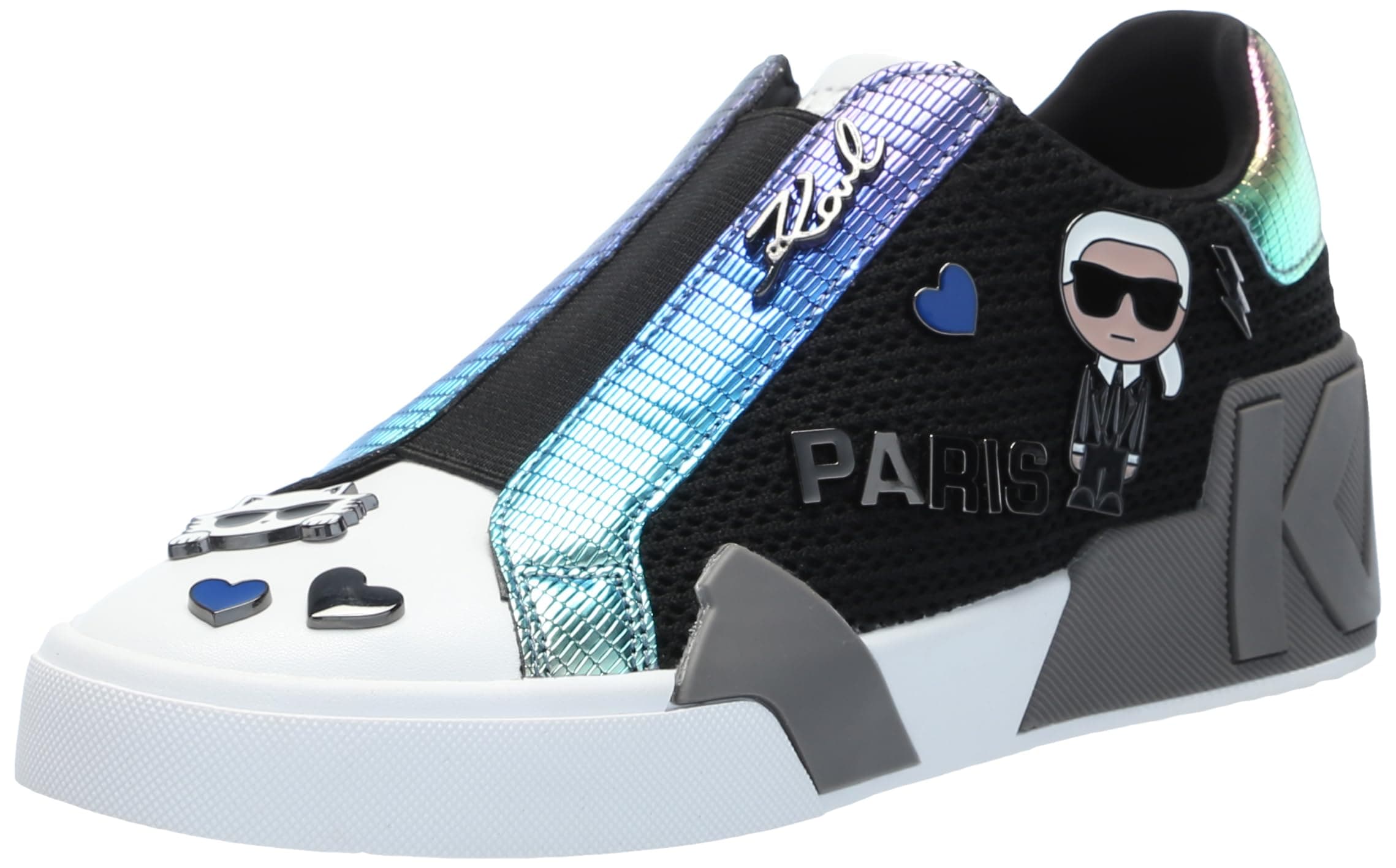 Karl Lagerfeld Women's Mavise Slip on Sneaker with Pins