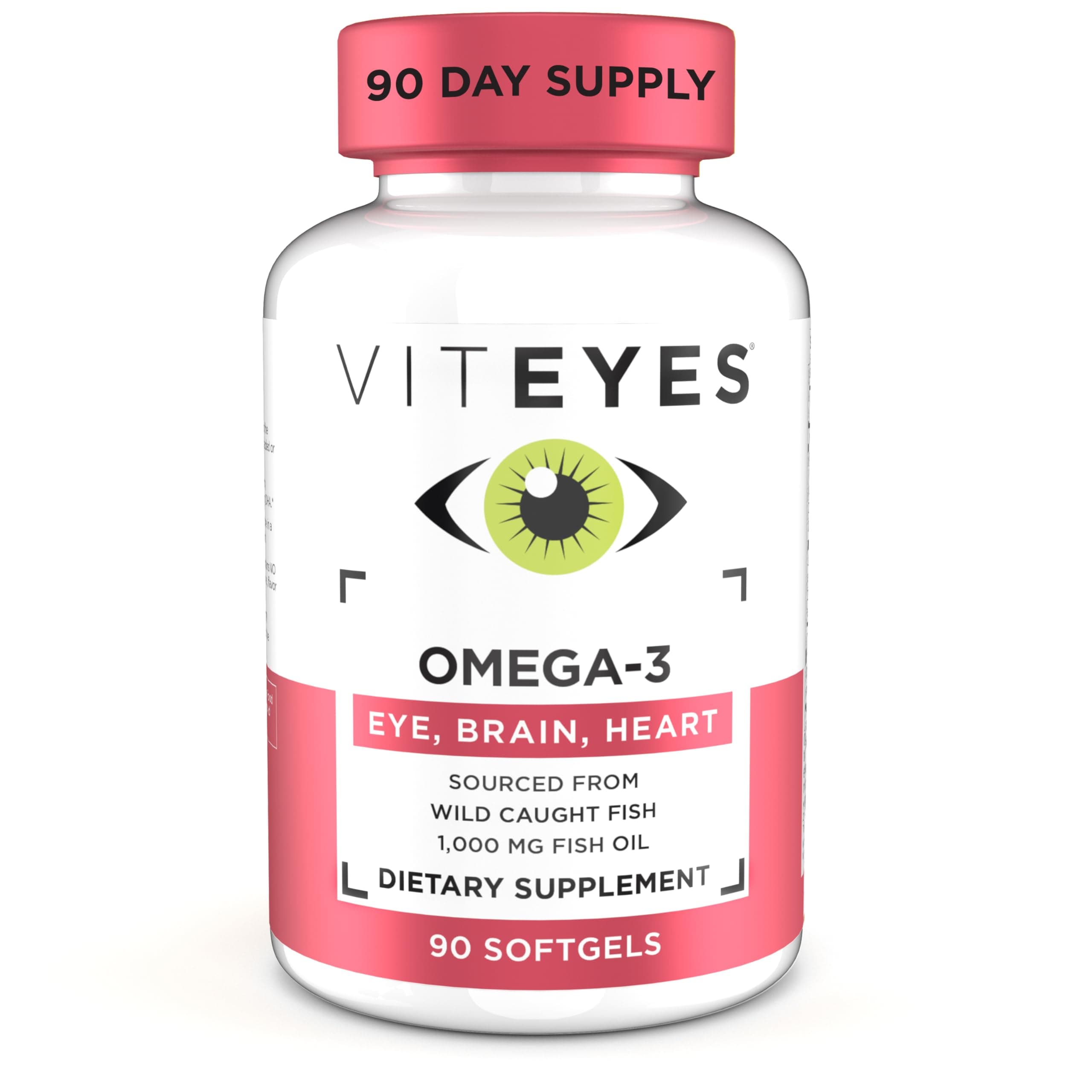 Omega-3 Vision Health Supplement, EPA & DHA Rich Dietary Supplement, 90 Softgels