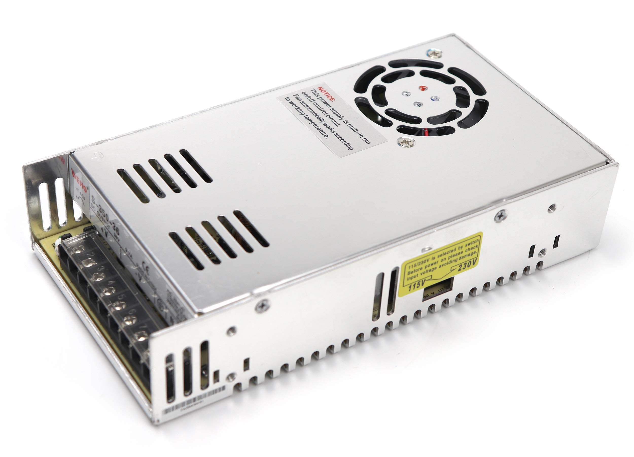 RATTMMOTORSingle Output 350W 36V 9.7A DC Switching Power Supply Input 115-230V/AC by Switch for LED, Display, Lighting Appliances and Industrial Control Equipment