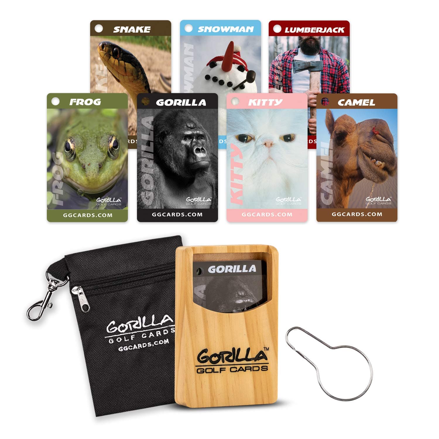 Gorilla Golf Cardswith Hang Bag (Black) : The On-Course Golf Betting Game
