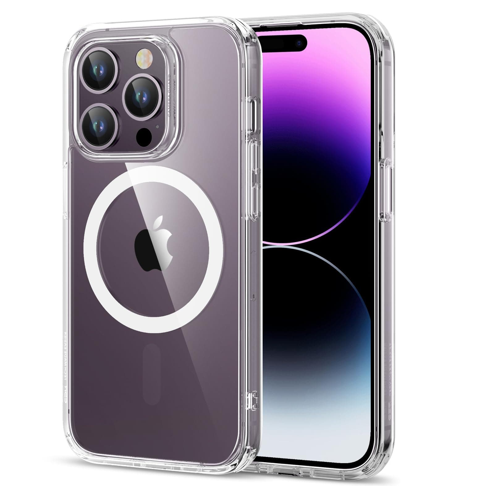 ESR for iPhone 14 Pro Case, MagSafe Phone Case Supports Magnetic Wireless Charging, Shockproof Military-Grade Protection, Scratch-Resistant Back, Classic Hybrid Cover for iPhone 14 Pro, Clear