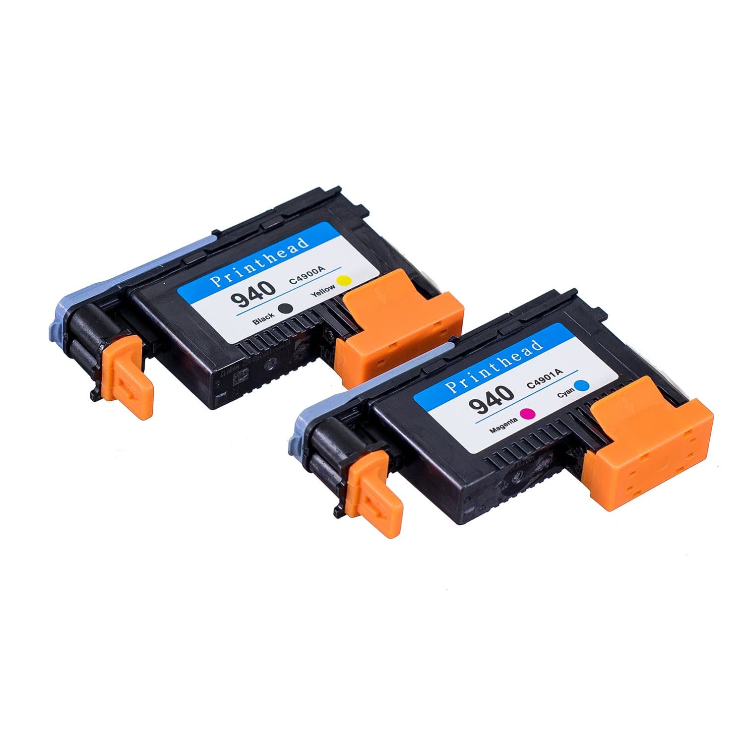 Lucky Bridge 2PK HP940 Printhead C4900A C4901A for HP940 Print Head Remanufactured Compatible for HP Officejet (1 BY, 1MC)