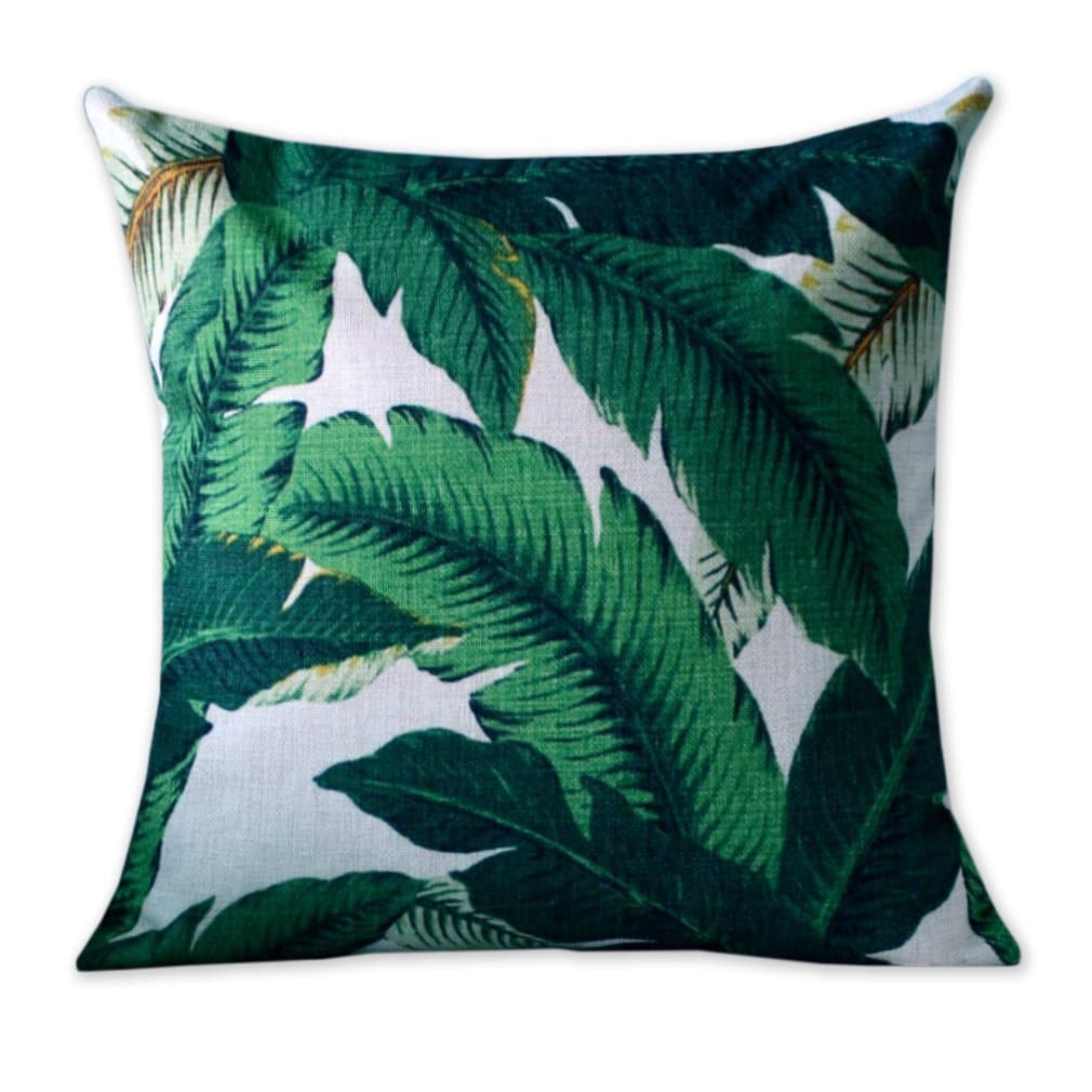 Nordic Simple Cotton Linen Pillowcase Tropical Palm Leaf Sofa Cushion Decorative Pillow Covers Home Decor