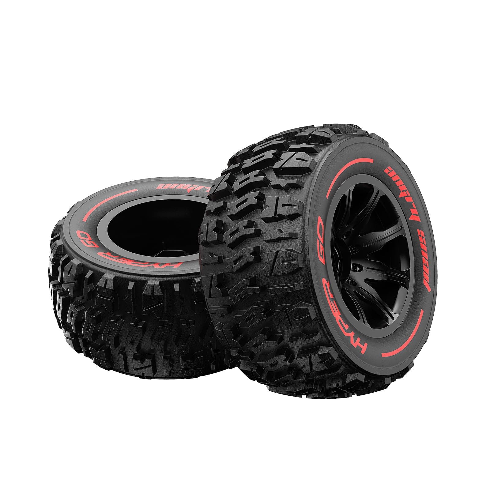 HYPER GO 14300E1 1/14 Scale RC Car Accessories Wheels, Spare Parts RC Vehicle Wheels & Tire Sets for H14BM & 14210 (Pair)