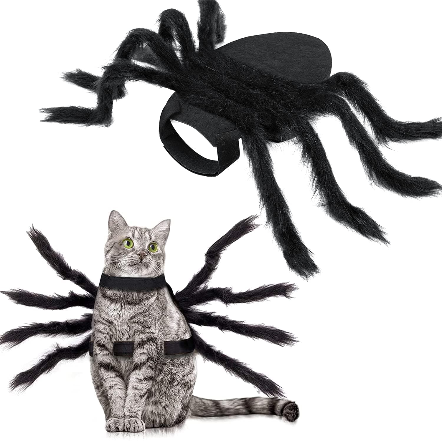 Halloween Spider Costume for Dog and Cat - Adjustable Pet Costume for Small Medium Dogs - Halloween Decorations Party Supply