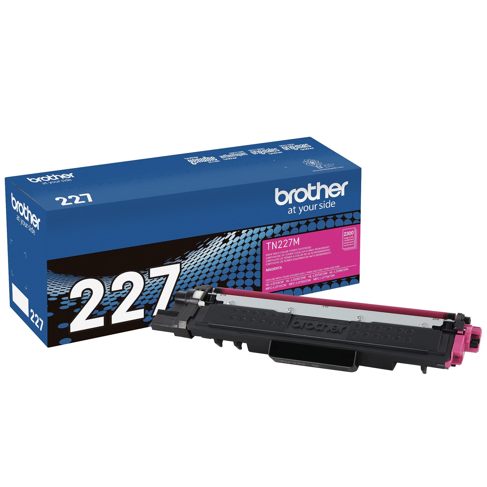 BrotherBrother Genuine TN227M, High Yield Toner Cartridge, Replacement Magenta Toner, Page Yield Up to 2,300 Pages, TN227, Amazon Dash Replenishment Cartridge