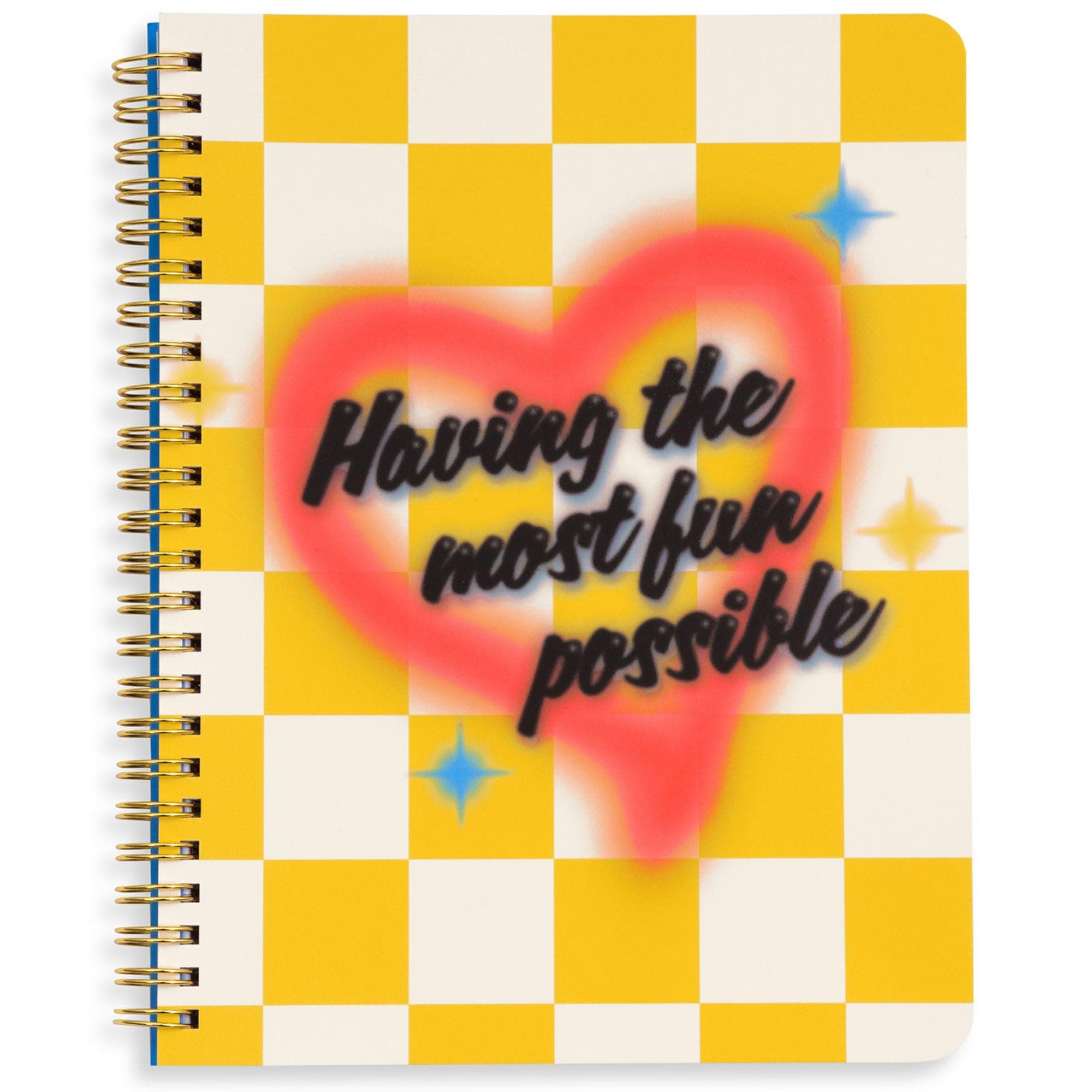 ban.doRough Draft Mini Spiral Notebook with Saying, 8.5" x 6.75" with Pockets and 160 Lined Pages, Most Fun Possible