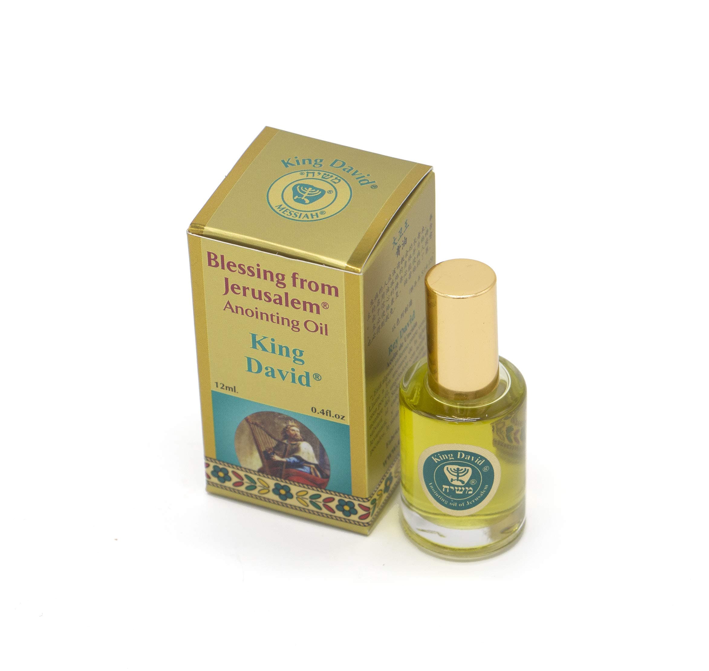 Gold Anointing Oil King David 12ml from Holyland Jerusalem - Limited Edition