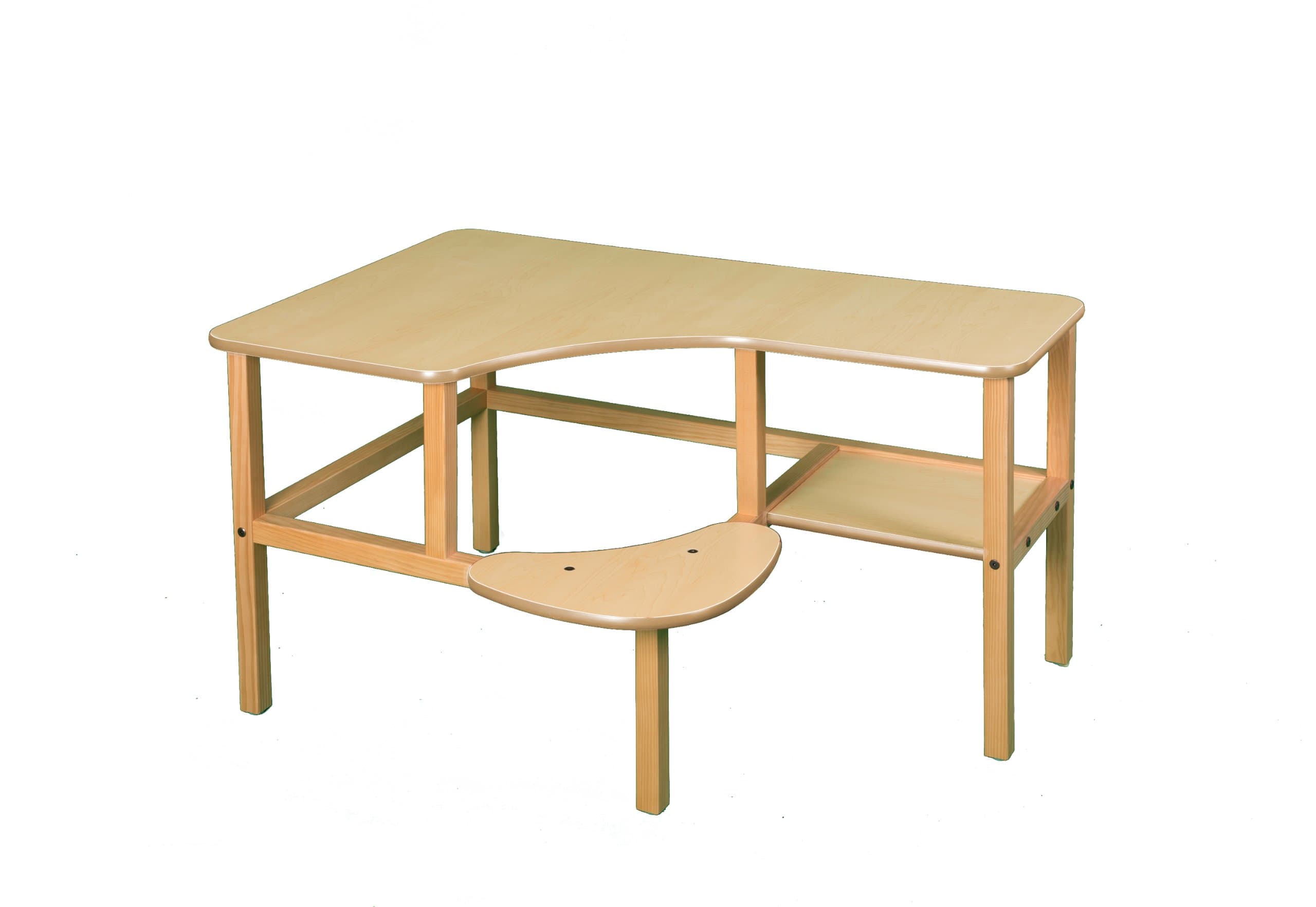 Childs Wooden Computer Desk for 1, Ages 2 to 5, Maple/Tan