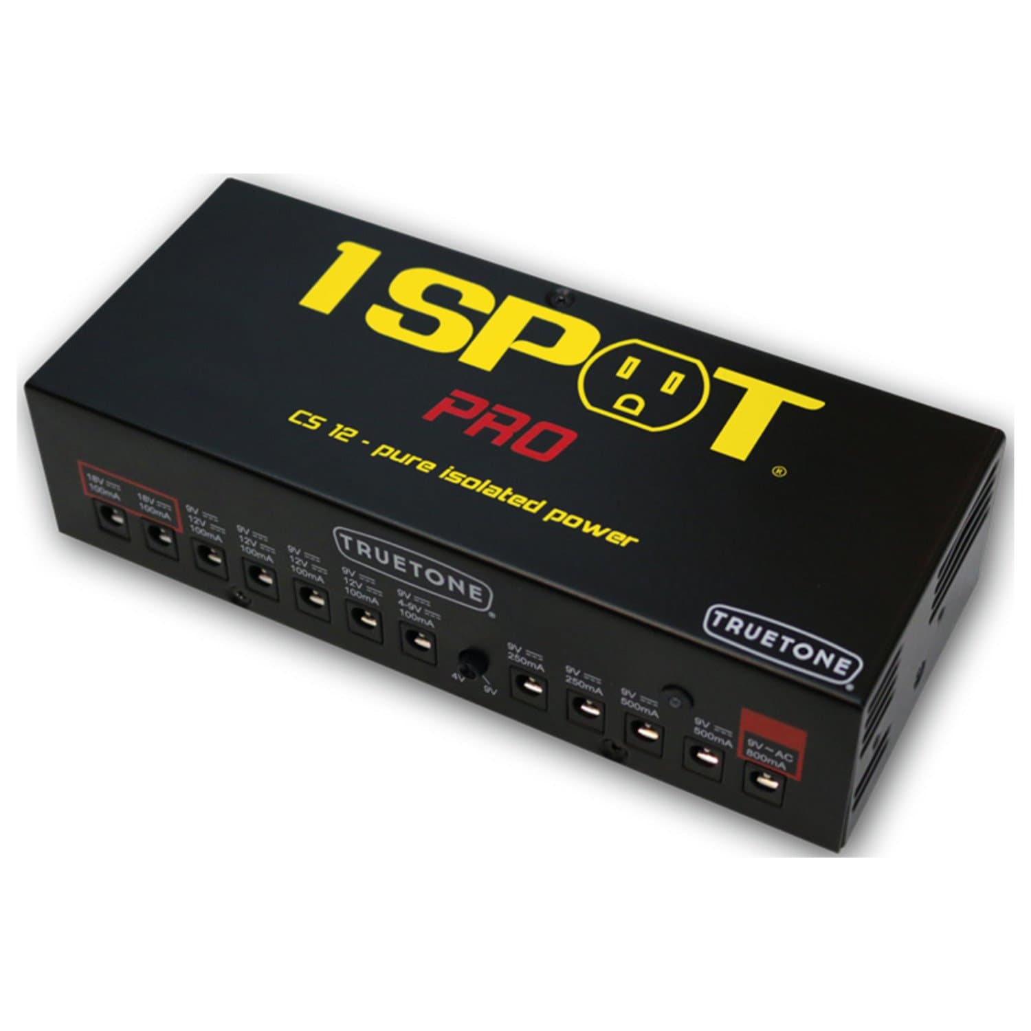 Truetone 1 SPOT Pro CS12 Guitar Pedal Power Supply with 12 Isolated Outputs, 9Vac 9Vdc 12V 18V variable voltage, Studio Power for Your Pedalboard