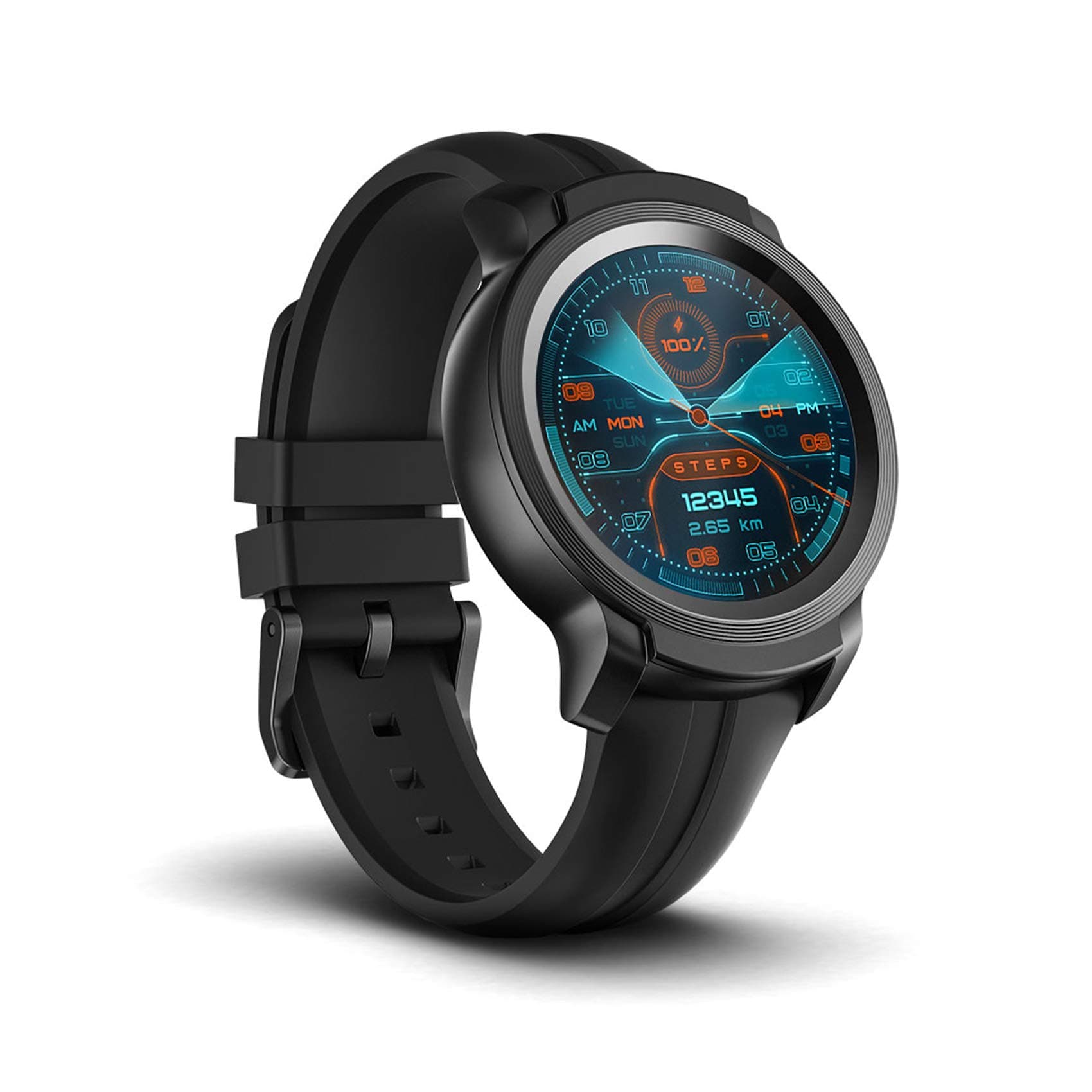 TicWatch E2 smartwatch with Built-in GPS 5ATM Waterproof 24h Heart Rate Monitoring Wear OS by Google Watch iOS and Android Compatible
