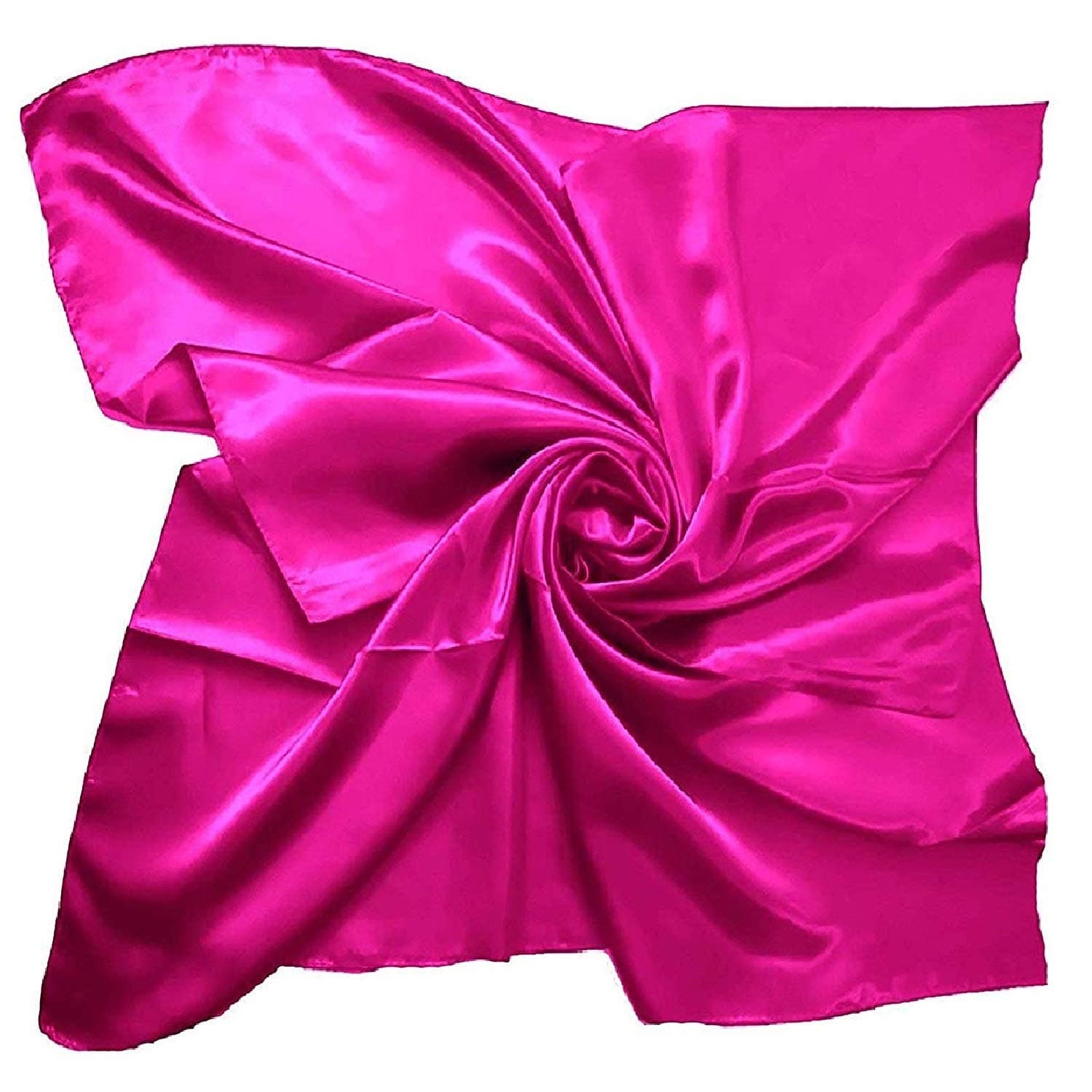 Satin Silk Large 90 cm X 90 cm Square Plain Nautical Head Neck Scarf Wrap 28 Colours SACL CLOTHING