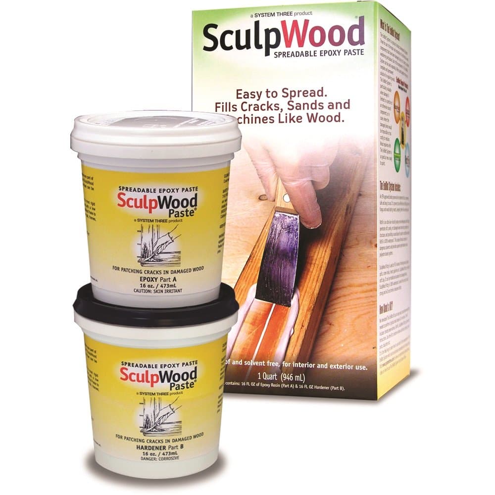 System Three Resins 1-Quart SculpWood Epoxy Paste Kit - 646697002813