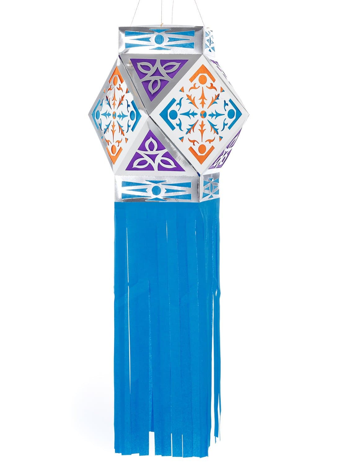 Akash Kandil, Ashtkone Style Paper Lantern BLUE (Free two day Priority Shipping)