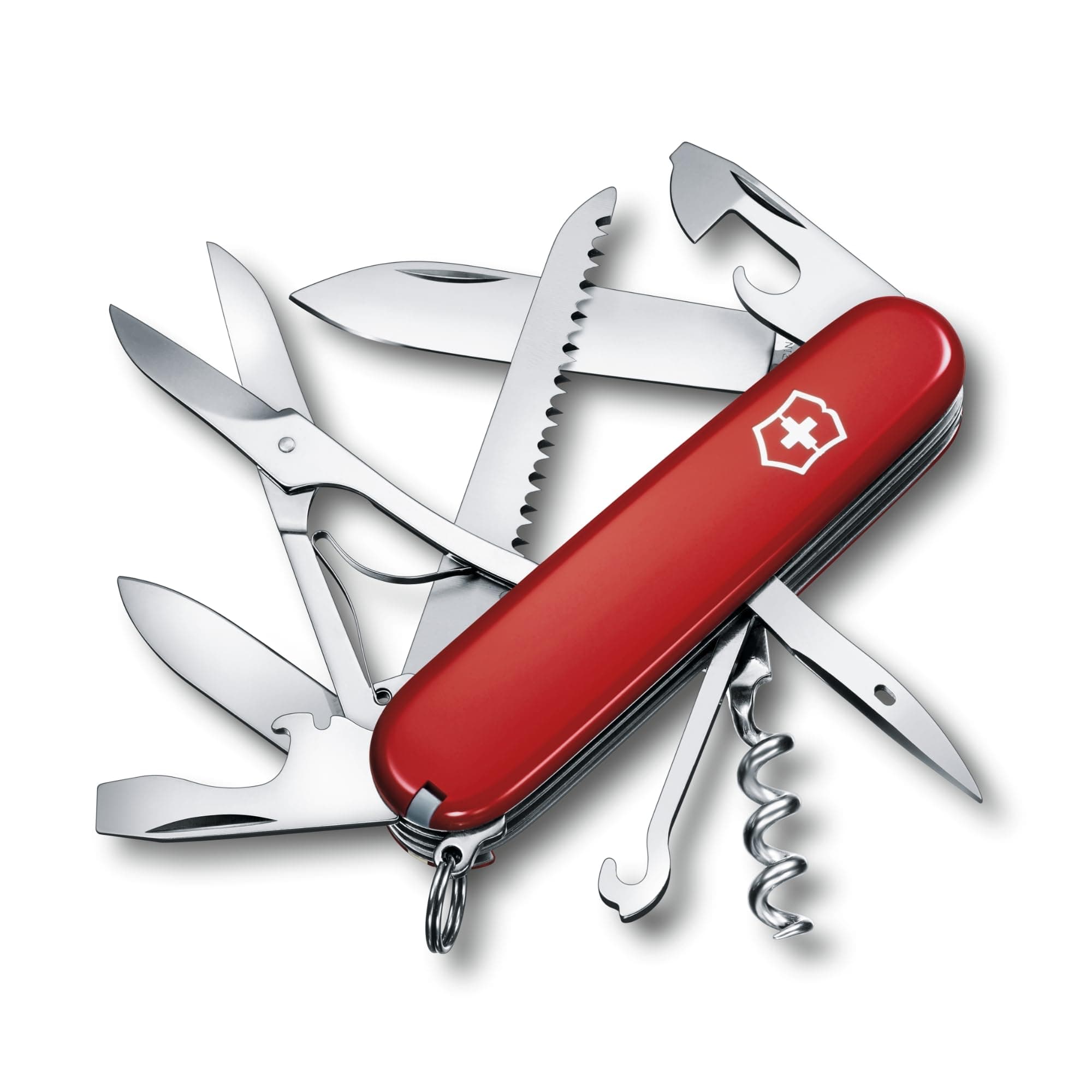 VICTORINOX Huntman, Swiss Army Knife, 10 Colors, Multi-functional Knife, Disaster Preparedness Goods, Gift, Mountain Climbing, Hiking, Camping, Scissors, Saw, Swiss Multitool, Small, Compact, Trivet