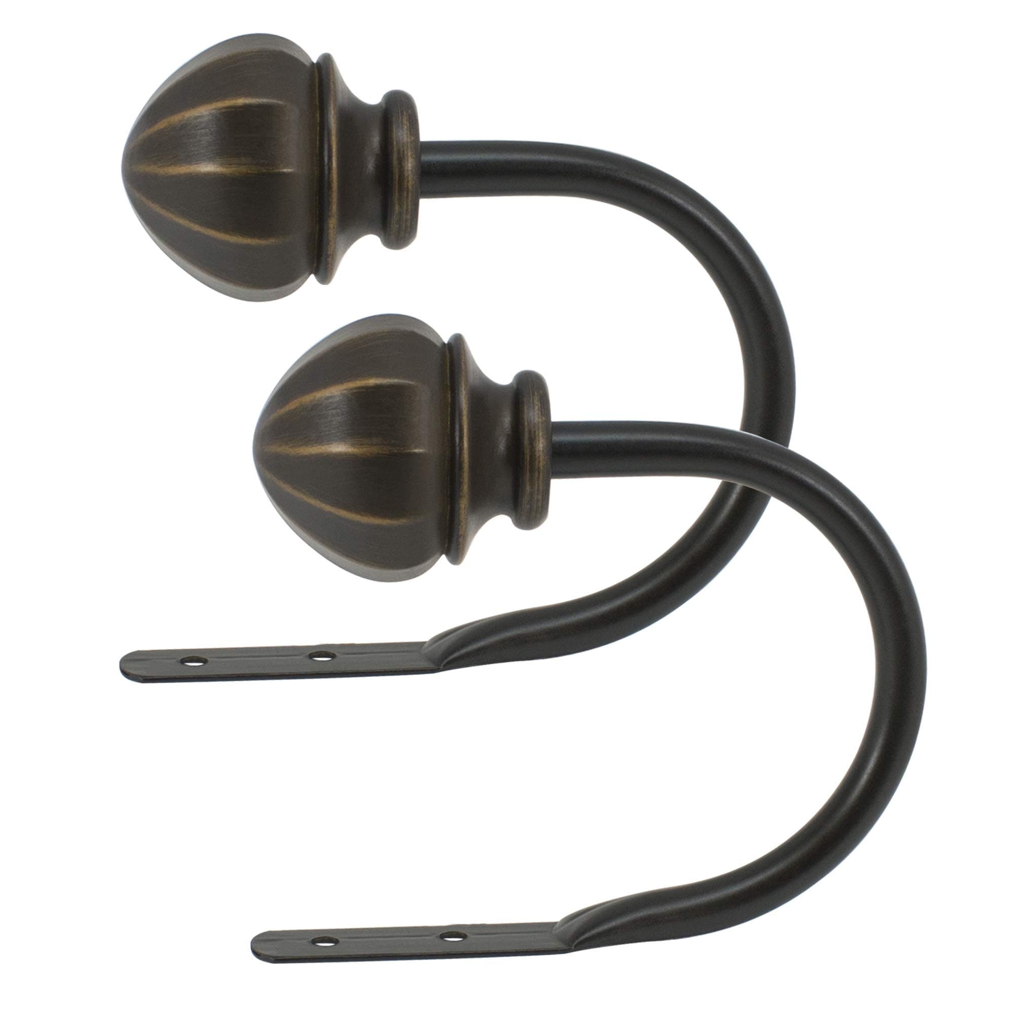 Facet Ball Curtain Holdback Pair, Vintage Bronze