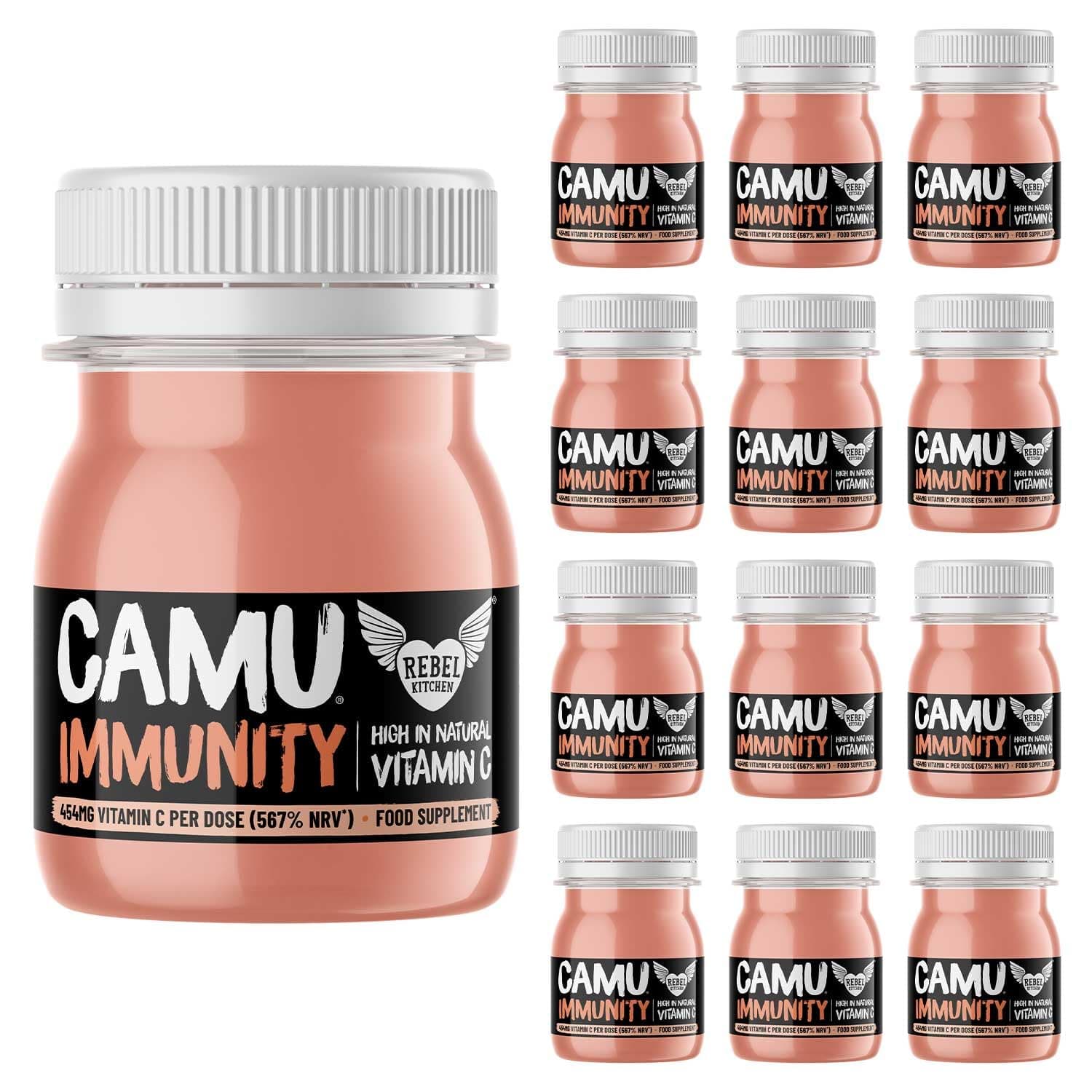 Rebel KitchenCamu Immunity Shots (12 x 60ml) - Vitamin C, Immunity Support, Natural Ingredients, Camu Camu Berry, Hyperfood, Vegan, No Added Sugar, Juice Shot