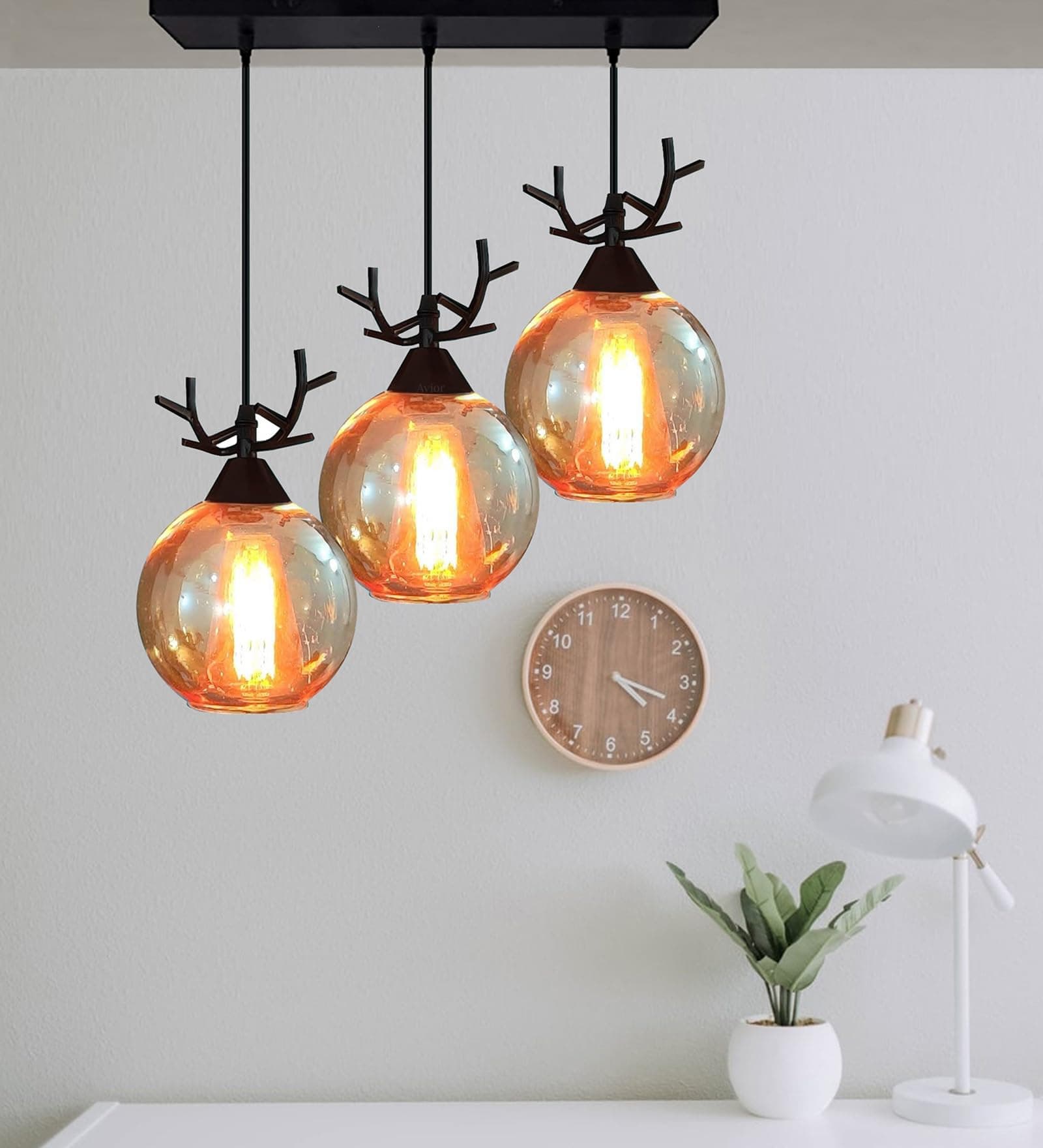 Lyse Decor Hanging Lights,Hanging Lamps for Bedroom, Dining Table Lights, Living Room Lamps (Lutsure Gold.)