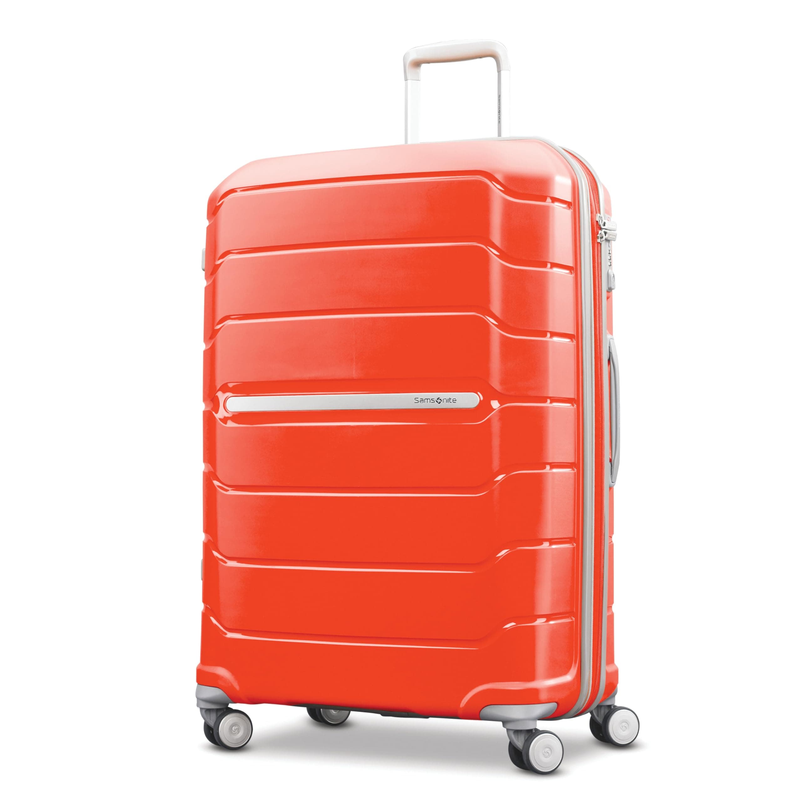 SamsoniteFreeform Hardside Expandable with Double Spinner Wheels, Tangerine, Checked-Large 28-Inch