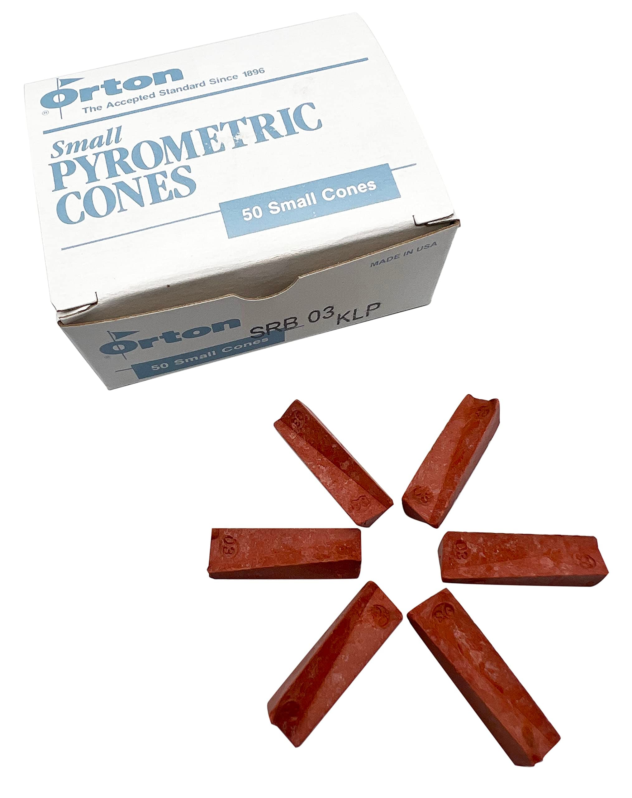 Pyrometric Cones for Accurate Firings in Industrial, Pottery and Hobby Kilns - Cone 03 (Pkg/50)