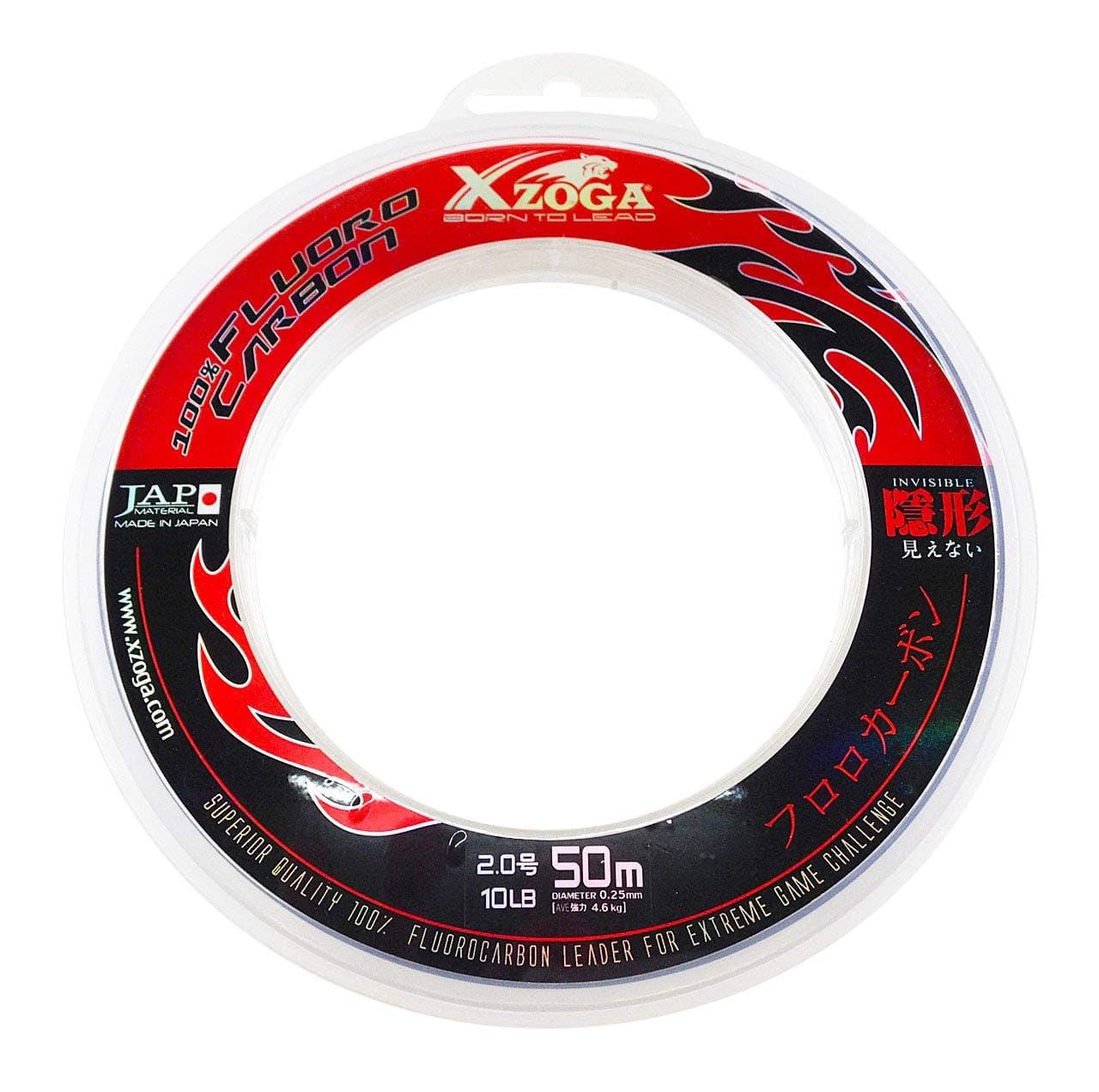 100% Fluorocarbon Invisible Fishing Leader Line 10Lb/50M (1)