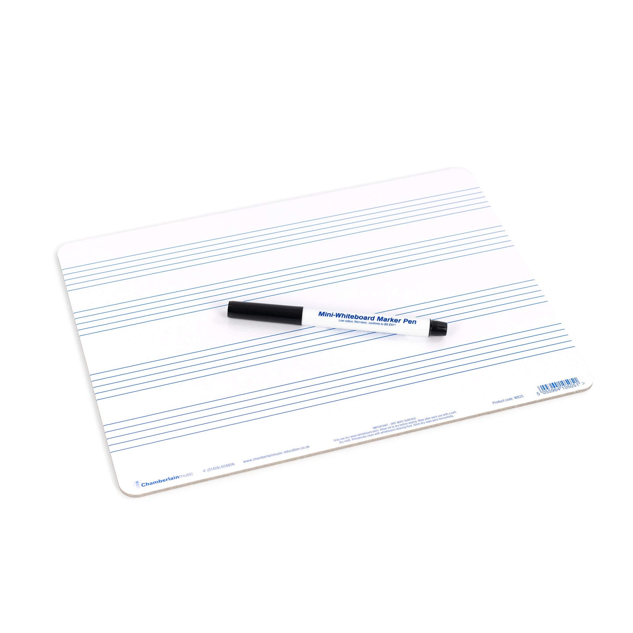 Chamberlain MusicWB25 A4 Music Whiteboard with 4 Pre-Printed Staves
