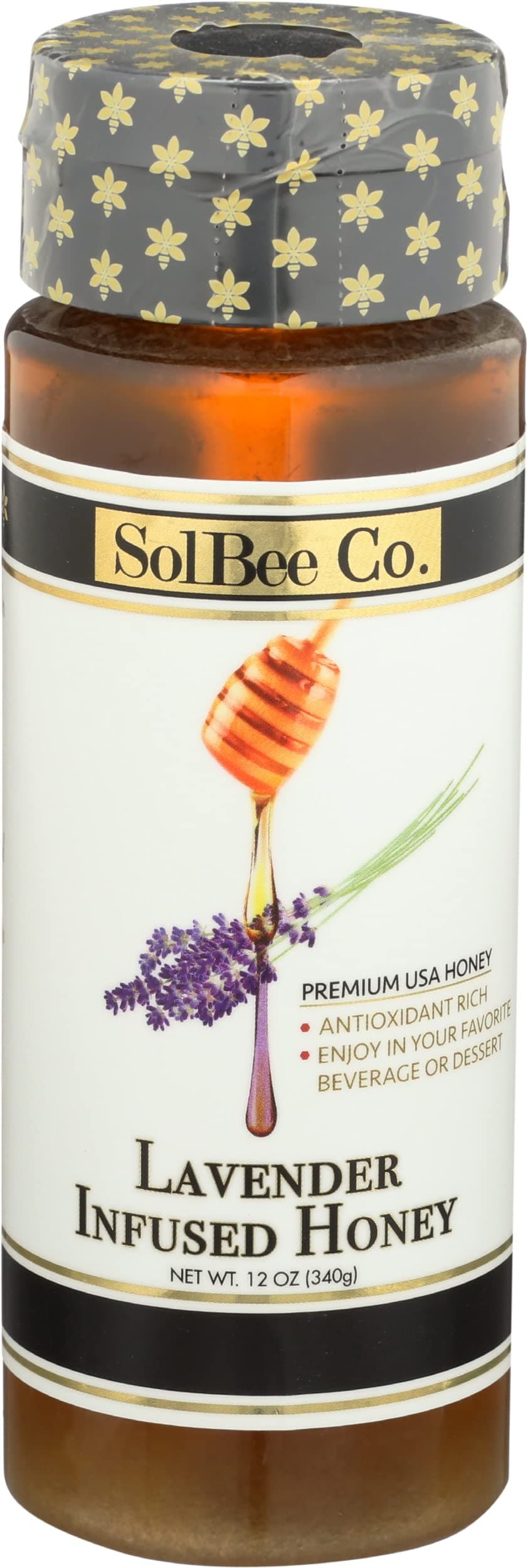 SOLBEE Lavender Infused Honey, 12 OZ