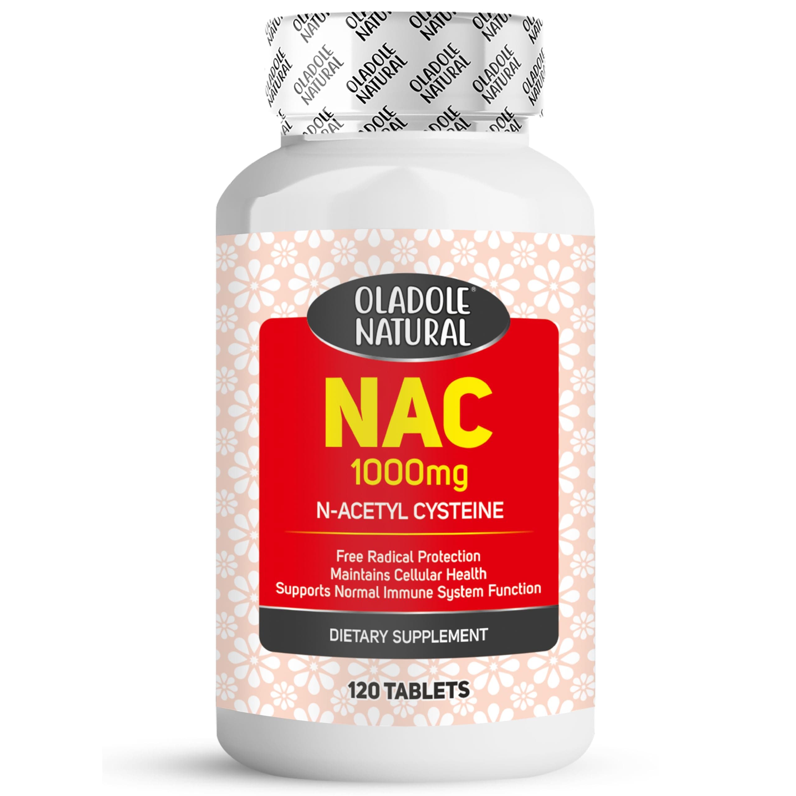 N-Acetyl Cysteine (NAC) 1000mg - 120 Tablets | Supports Immune Function, Maintains Cellular Health, helps Detoxification | Promotes Antioxidant Activity and Enhances Respiratory Health