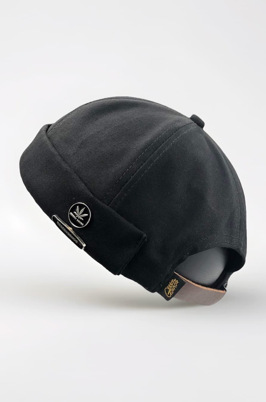 Men Hats Docker Cap Hats Beanie Sailor Cap Worker Hat Rolled Cuff Retro Brimless Hat with Adjustable