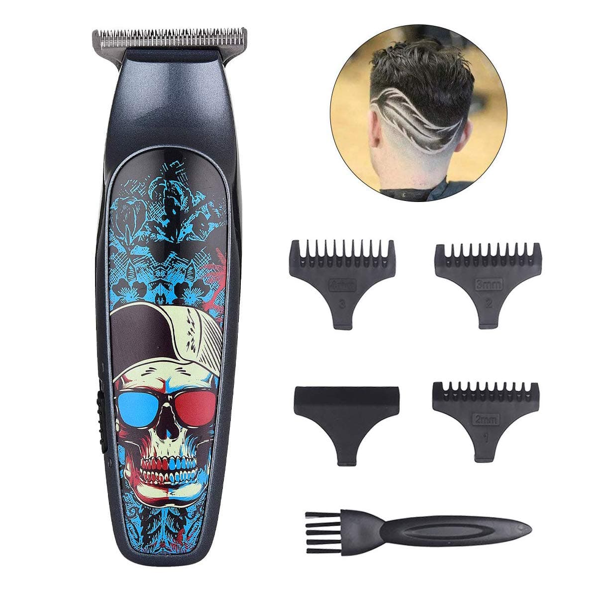 BESTBOMG Beard Trimmer for Men, Men Hair Clippers, T-Outliner USB Rechargeable Beard Shaver Mustache Grooming Kit for Contouring Shaving Sculpting Trimming