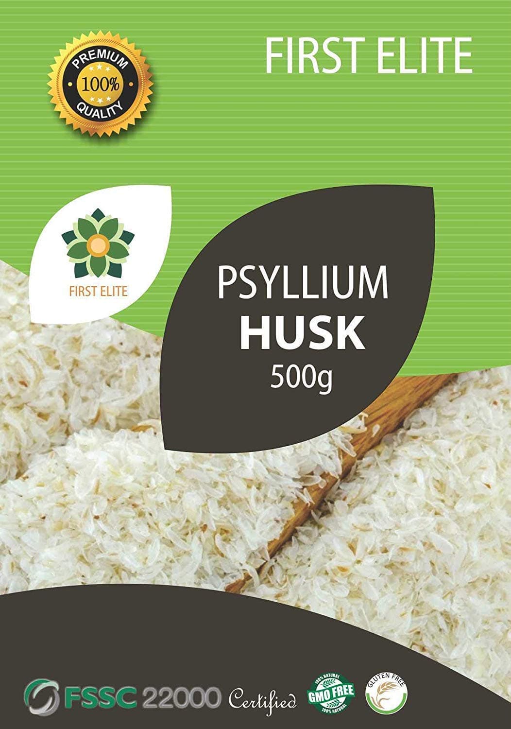 First Elite Psyllium Husk - High Purity Whole Husk Isabgol, 500g