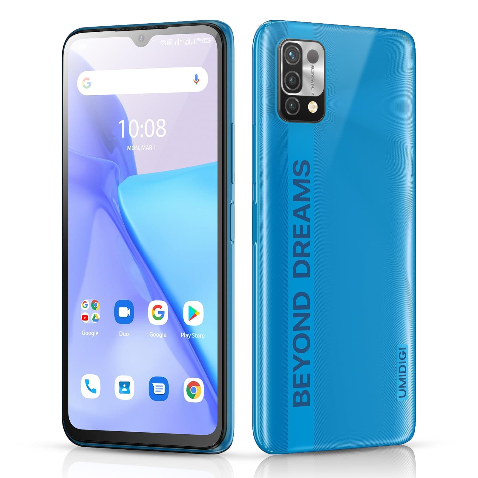 UMIDIGIPower 5S 4+32GB Unlocked Cell Phone Expandable 258GB, Up to 2.0GHz 6150mAh with 3D Unibody Design, 6.53 HD Display Smartphone with 16MP AI Triple Camera, Dual SIM