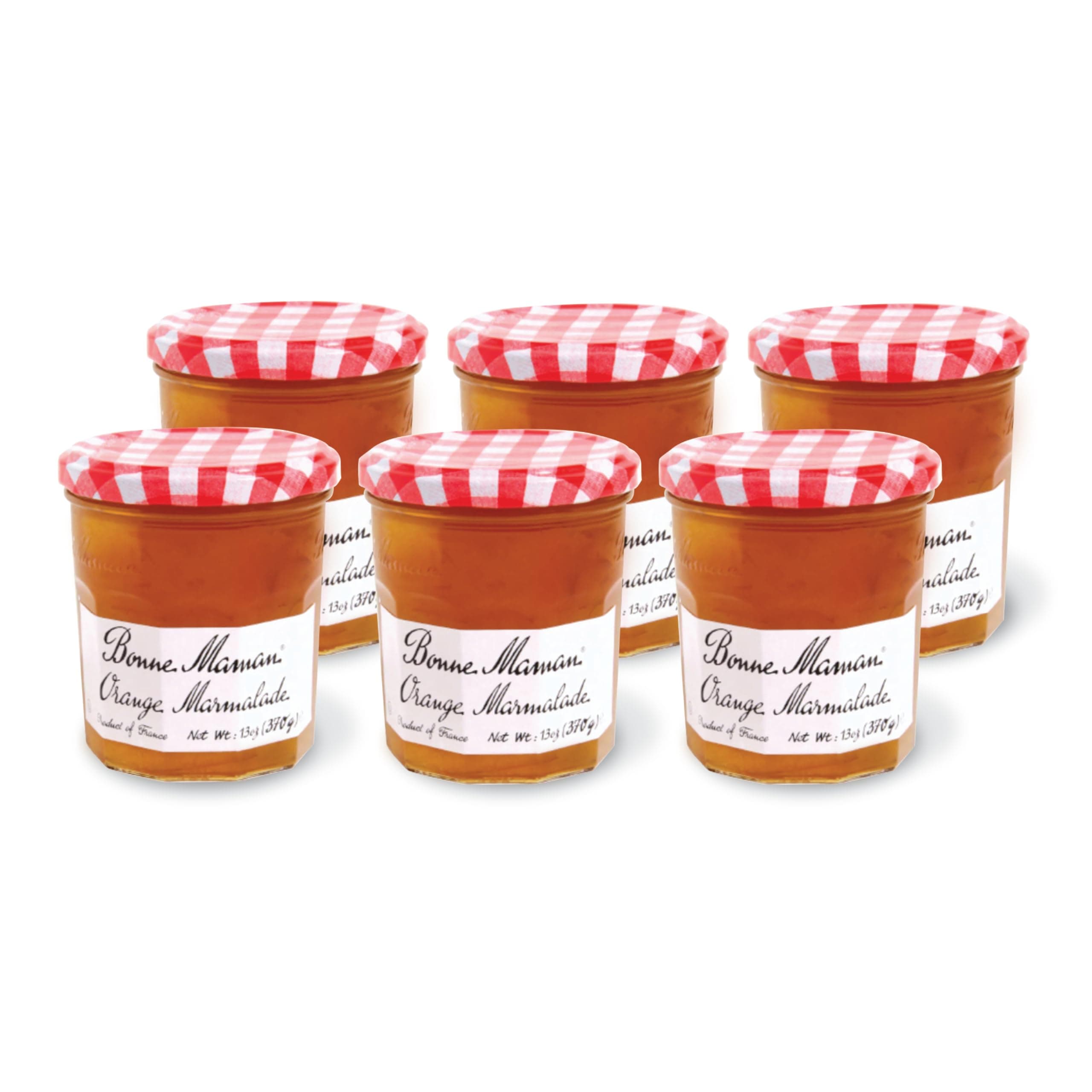 Bonne Maman Orange Marmalade Preserves, 13 oz Glass Jars (Pack of 6) – Non-GMO, Made with Simple Ingredients