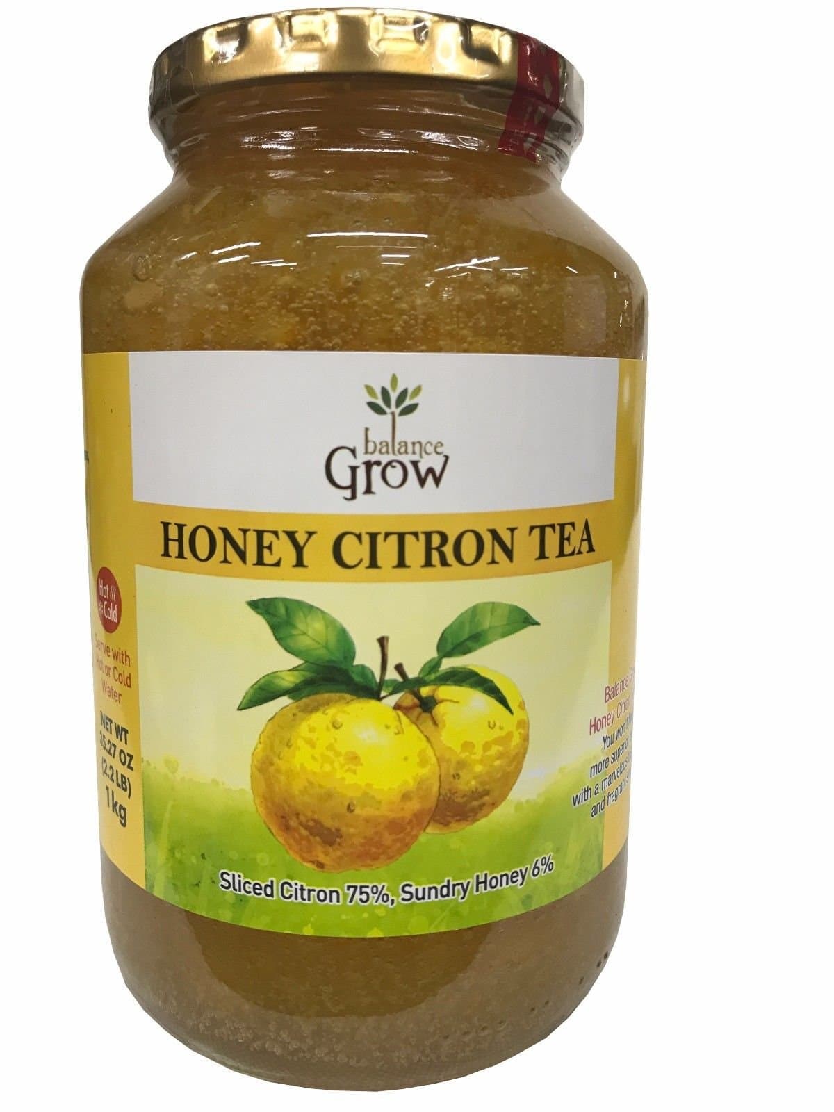 Balance Grow Honey Citron Tea with Sliced Citron & Sundry Honey 2.2 LB