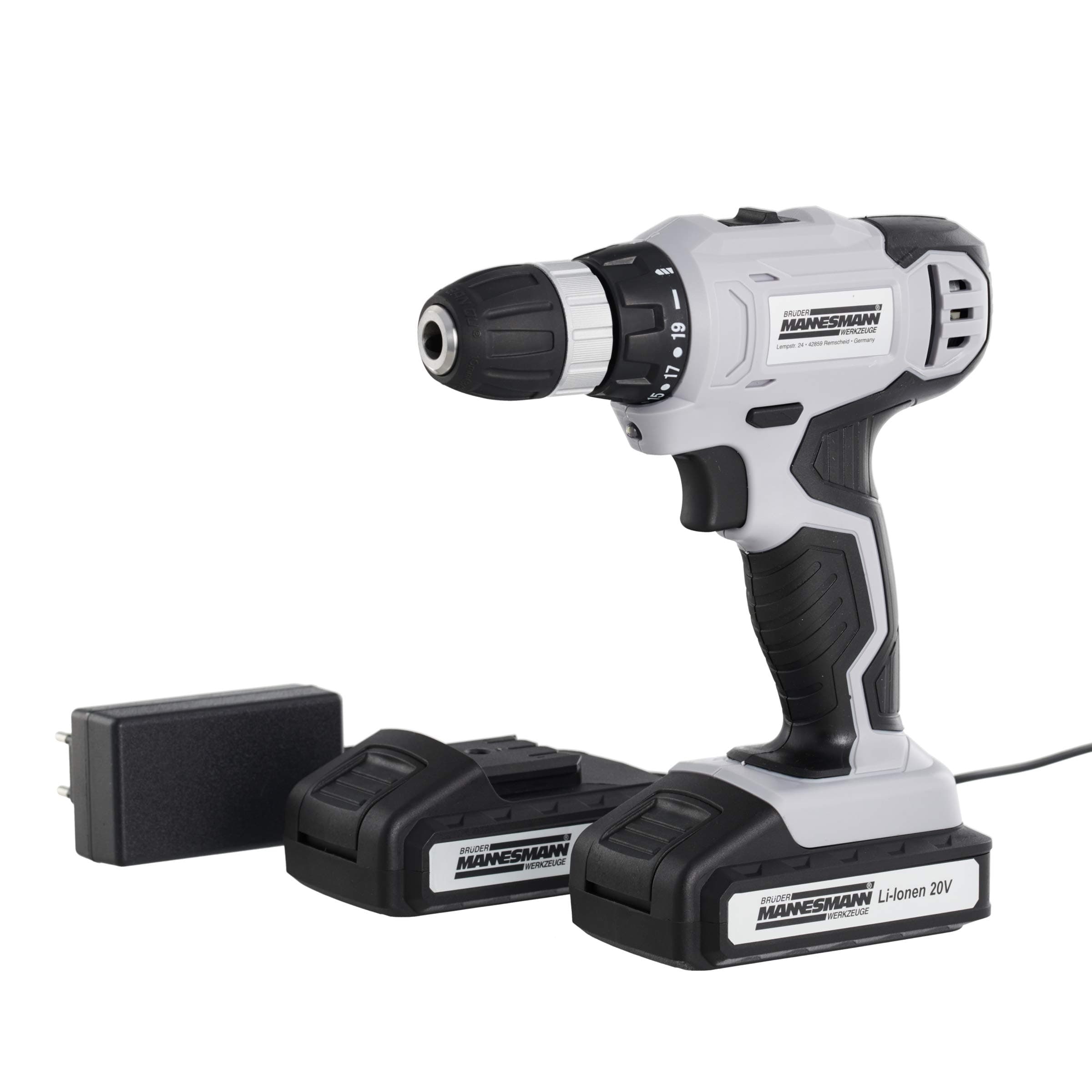 Brüder Mannesmann Cordless Drill 20 V, Li-ion, 2 Gears