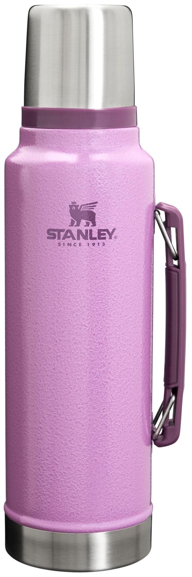 Classic Legendary Vacuum Bottle 1.5 qt | Wide Mouth with Leakproof Cup Lid | Keep Drinks Hot or Cold | Packable for Travel | Insulated Stainless Steel Thermos | BPA-Free | Hammertone Lilac