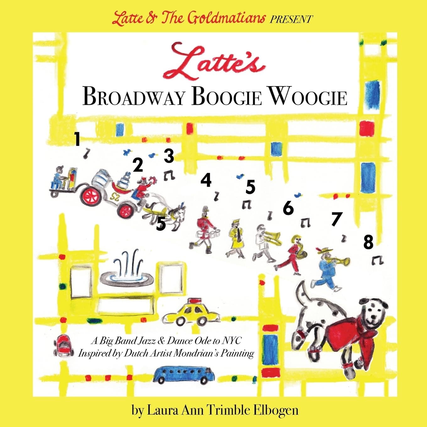 Latte's Broadway Boogie Woogie: A Big Band Jazz & Dance Ode to NYC Inspired by Dutch Artist Mondrian's Painting (Latte & the Goldmatians)