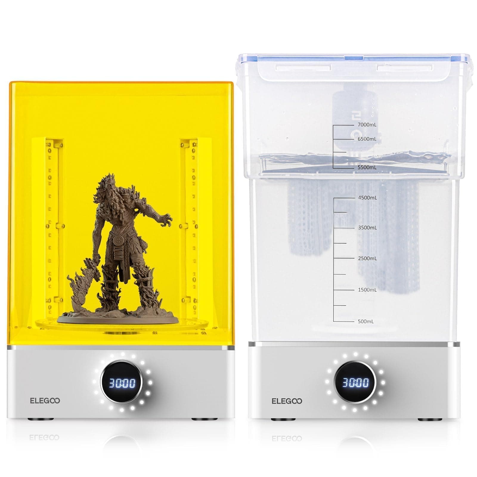 Wash and Cure Station, Mercury X Bundle with Large Volume for Wash and Cure Resin 3D Printed Models, Compatible with LCD DLP SLA 3D Printer, Box Washing Size: 201 x 124 x 255mm