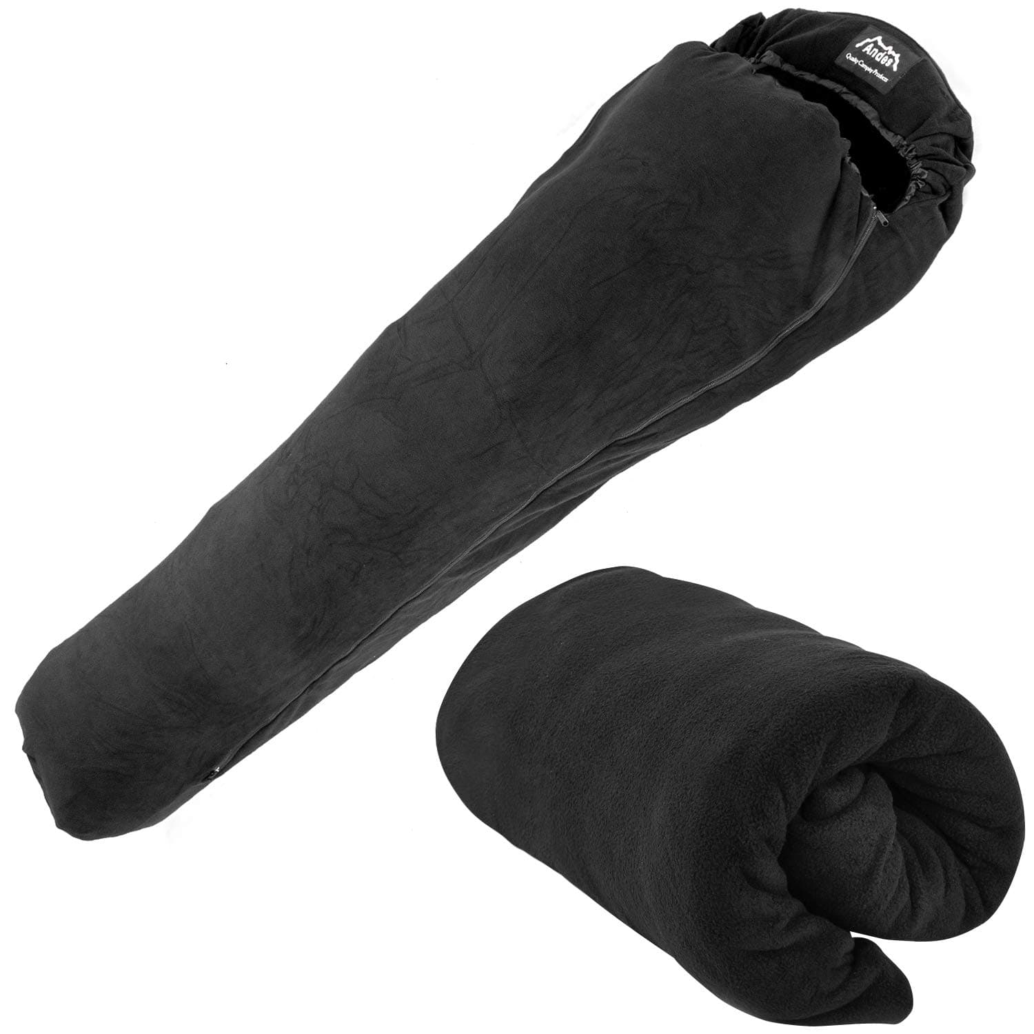 Micro Fleece Mummy Sleeping Bag Liner Inner Camping Sheet