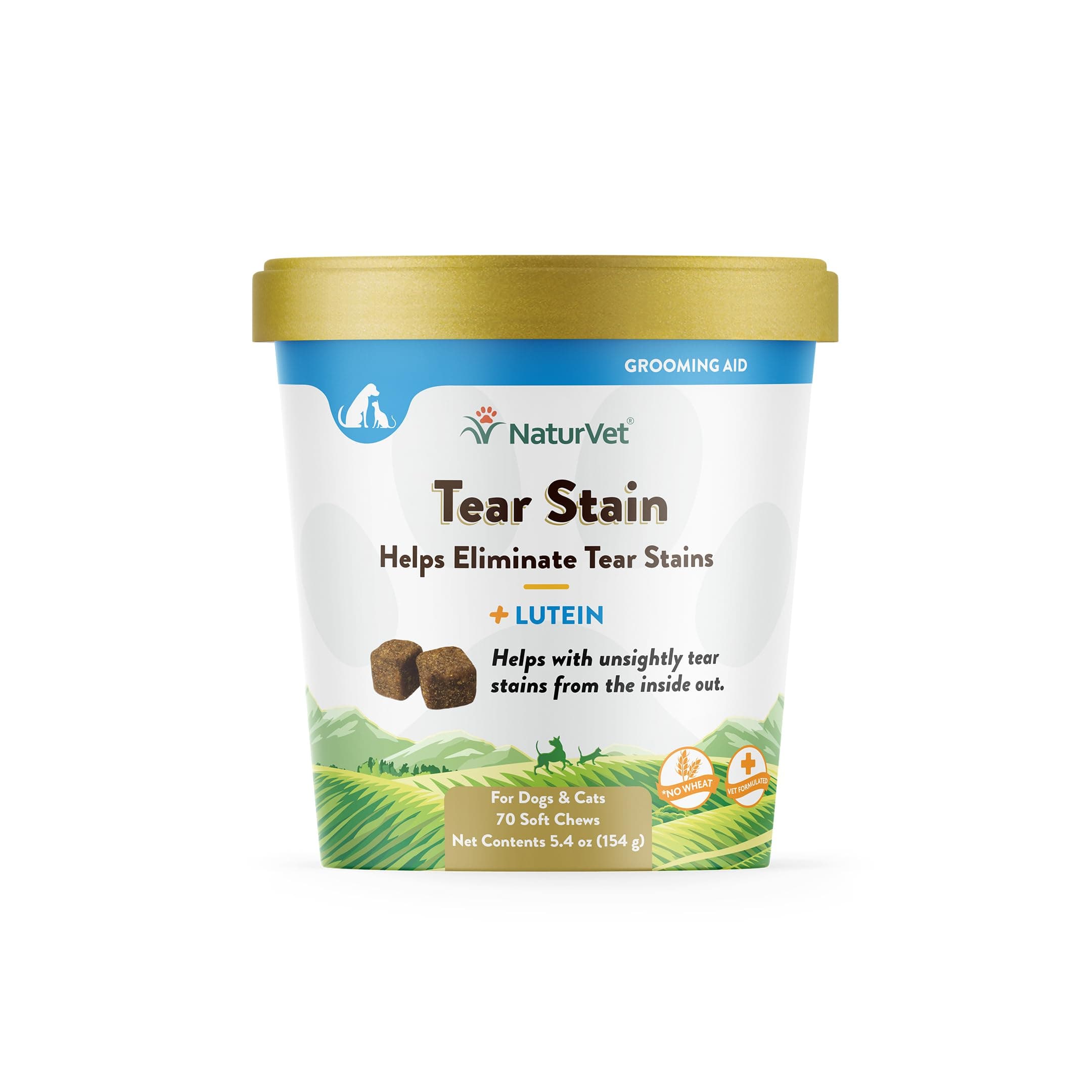 NaturVet TEAR STAIN Plus Lutein Soft Chew Dogs (CUP) - 70 ct