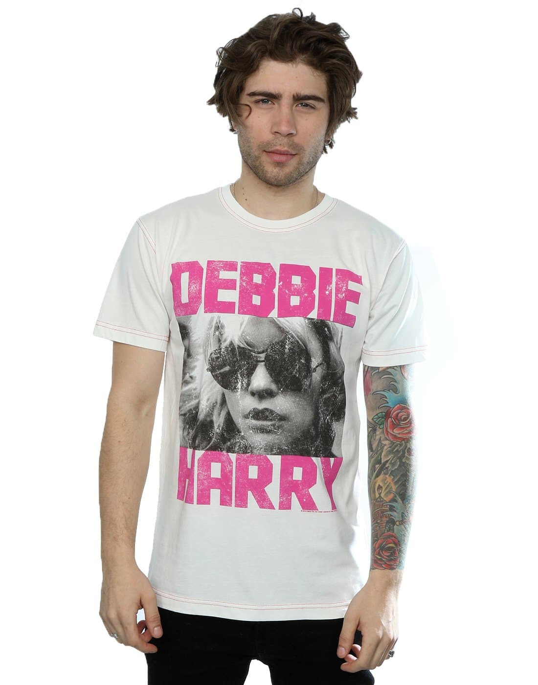 Absolute Cult Aftershow Men's Blondie Debbie Harry T-Shirt X-Large Vintage White