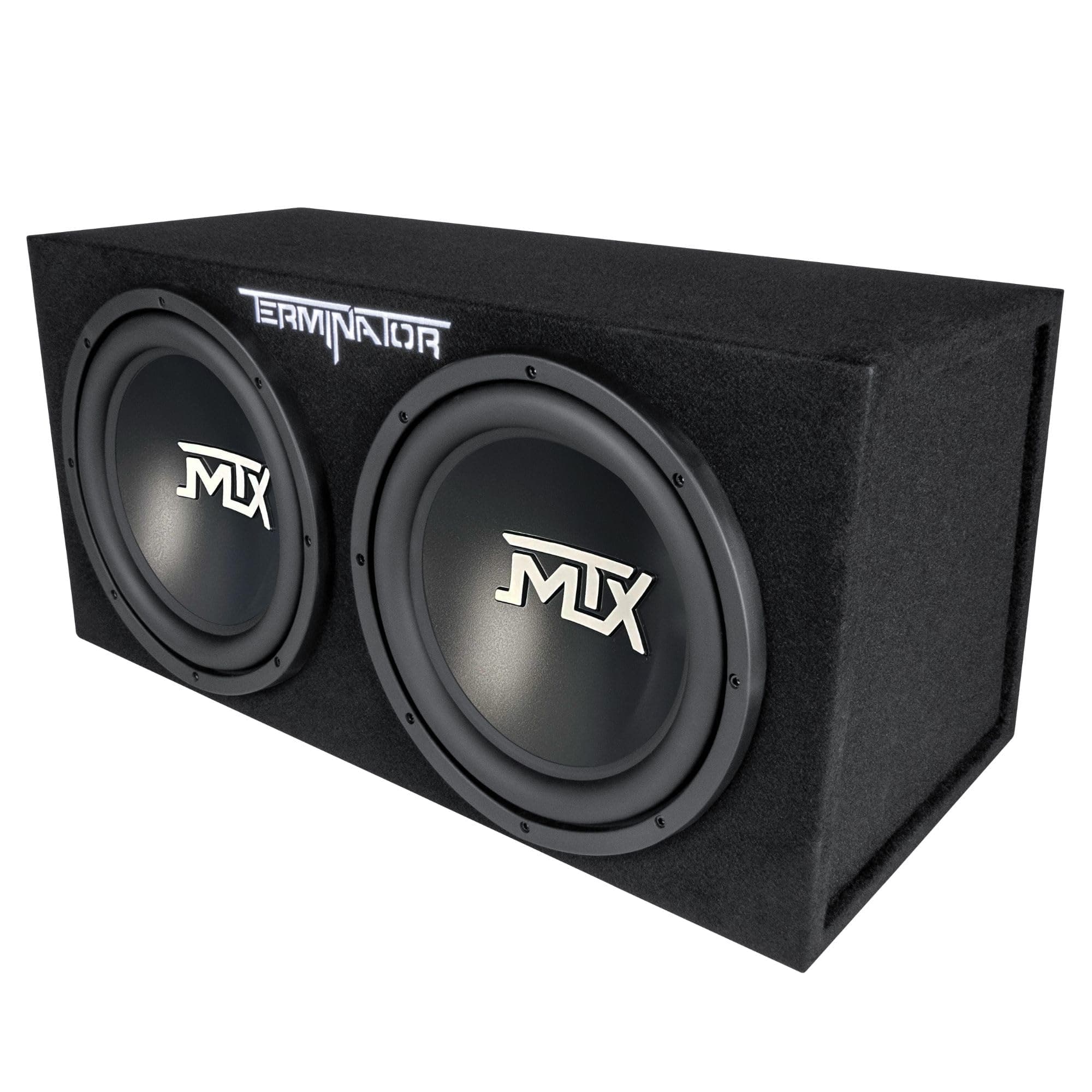 Dual 12-Inch Subwoofers with Loaded Enclosure, 1200W Max Power, 400W RMS, Terminator - Car Audio Subwoofer and Speaker System with Deep Bass Sound