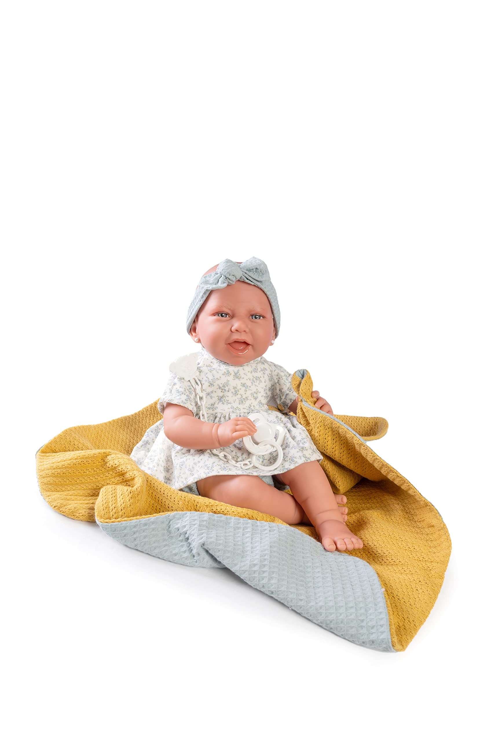 Antonio JuanMuñecas Newborn Carla with Blanket and Earrings, Multicolor (33229)