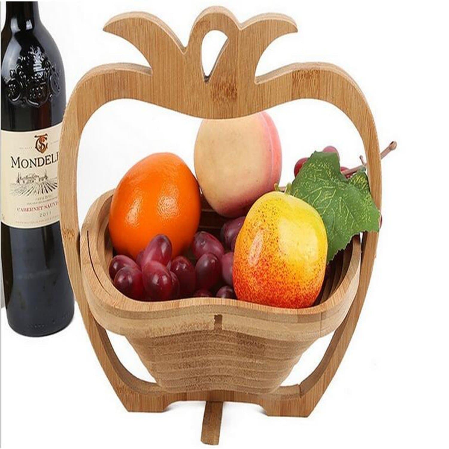 Etro Folding Apple Shape Baskets Bowl Holder Storage Can Put The Fruits Of Capacity, Appearance. Be Folded, More Convenient And Easier To Up.