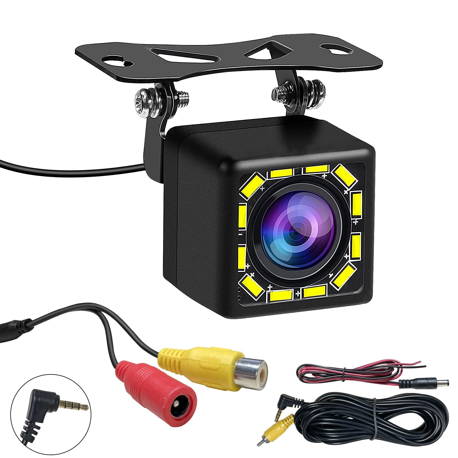 Carpuride 12V Rear Camera, 2.5mm Jack Compatible 701/901/101/706/707/708/103