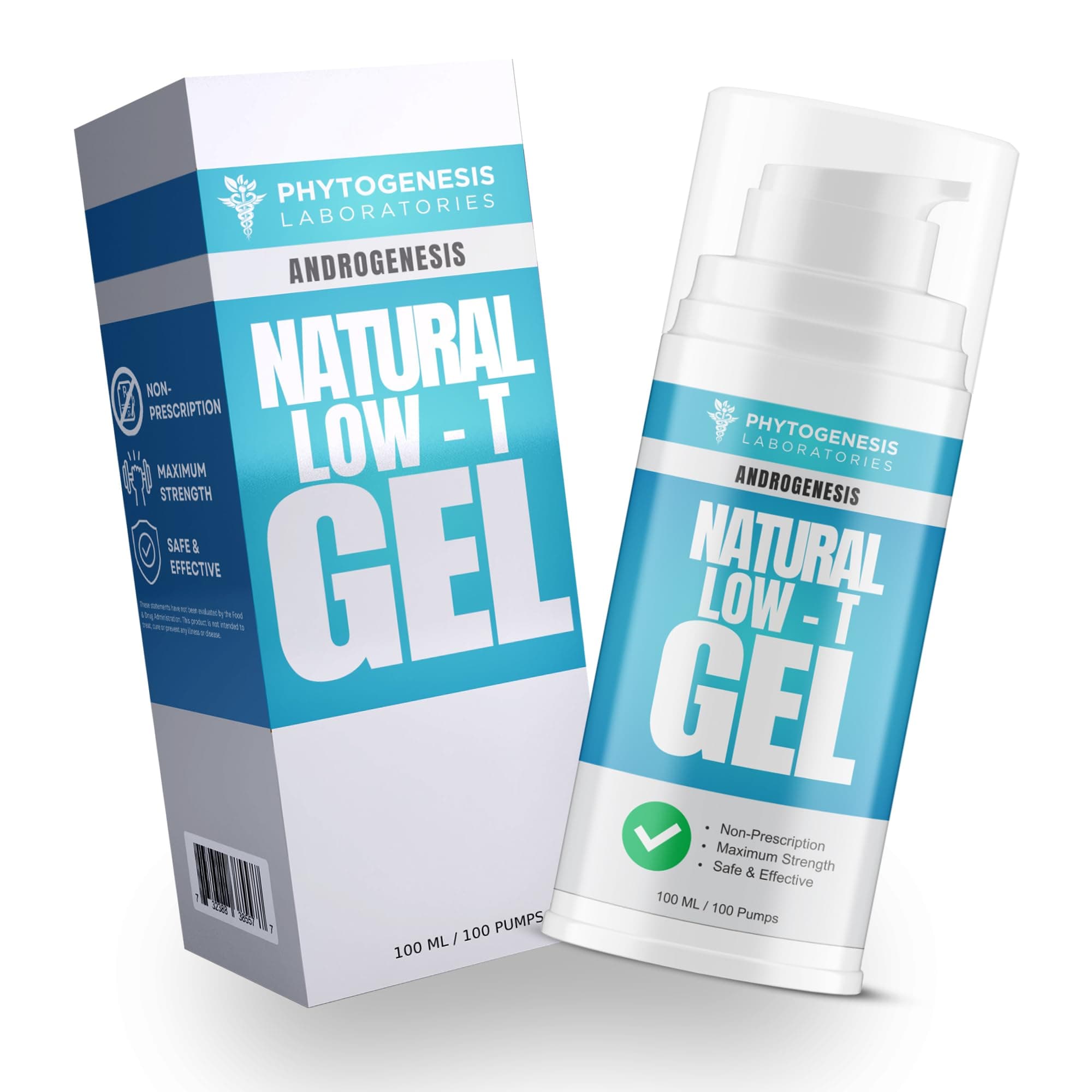 Natural Low-T Support Gel - T Booster for Men - Muscle Recovery, Energy Booster, Healthy Aging