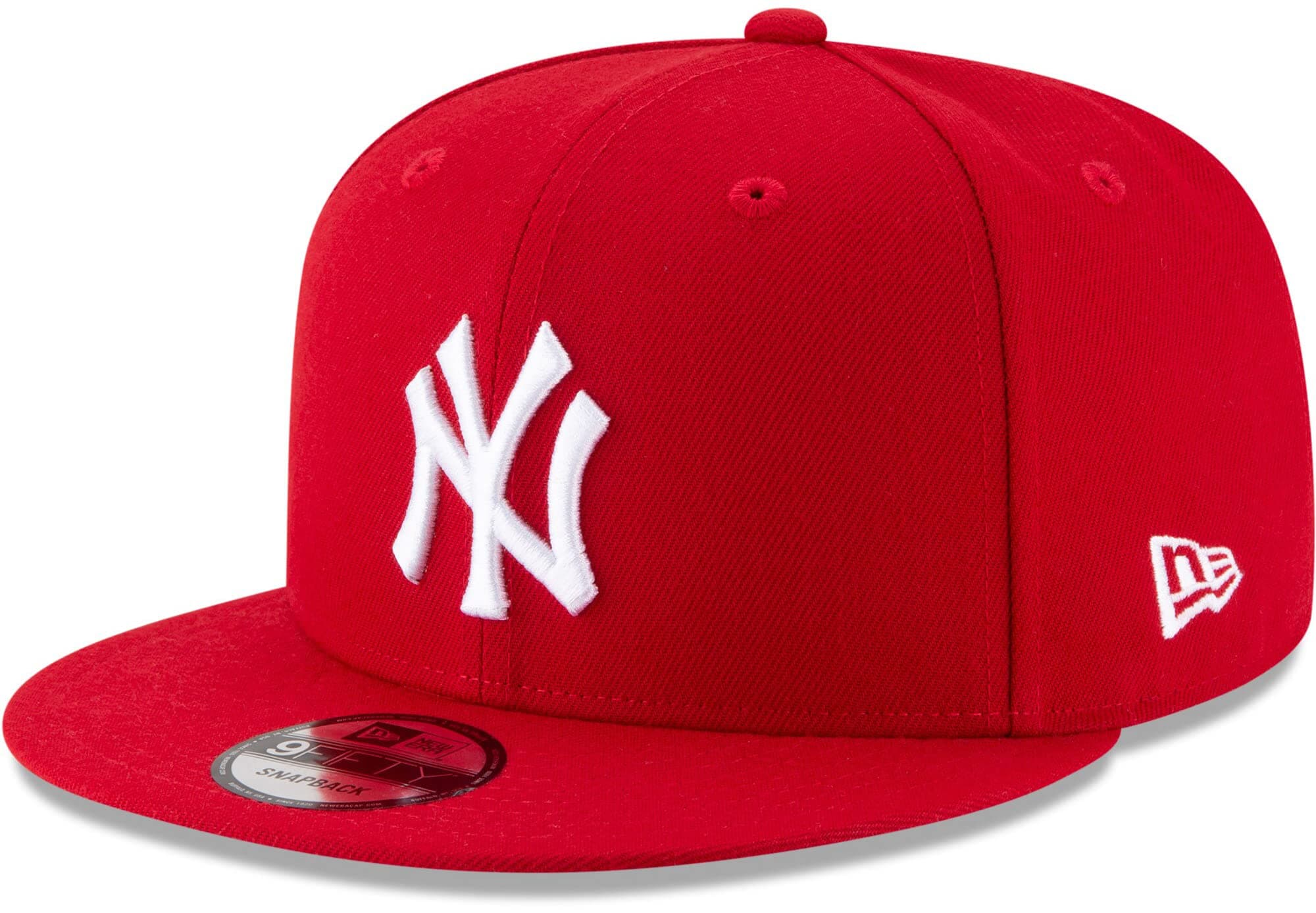 Unisex-Adult MLB 9Fifty Team Color Primary Logo Adjustable Snapback Hat Cap One Size Fits All - New York Yankees Red