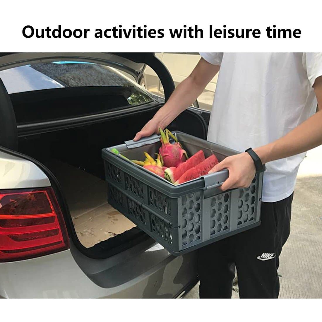 Car Boot Organiser, Auto Car Storage Organiser Collapsible Trunk Storage 28 Liter Breathable Utility Crate with Waterproof Bag (Car Boot Organiser 1)