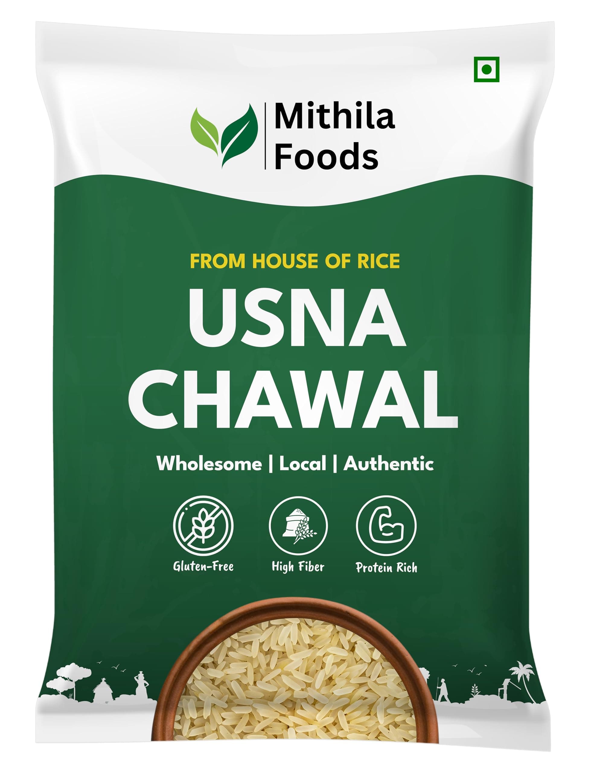 2 Kg Usna Chawal - Authentic Bihari Parboiled Rice | Nutrient-Rich, Low GI, Easy to Digest, Fluffy Non-Sticky Grains | Ideal for Khichdi & Pulao | Traditional Cultural Flavor From Bihar