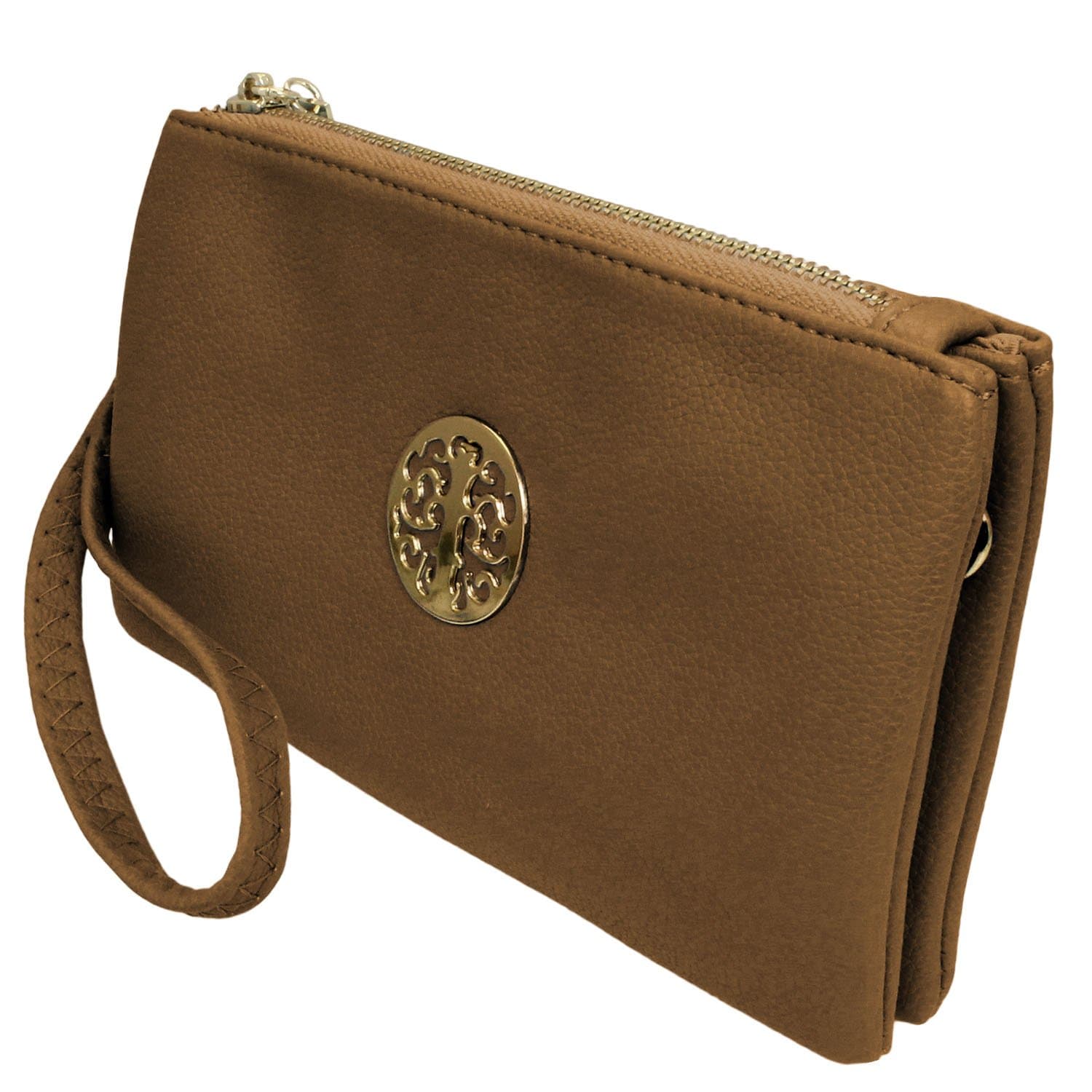 Small Clutch Bags with Wristlet and Long Adjustable Strap - Packaged With FREE Elegant Tiana Marie Dust bag